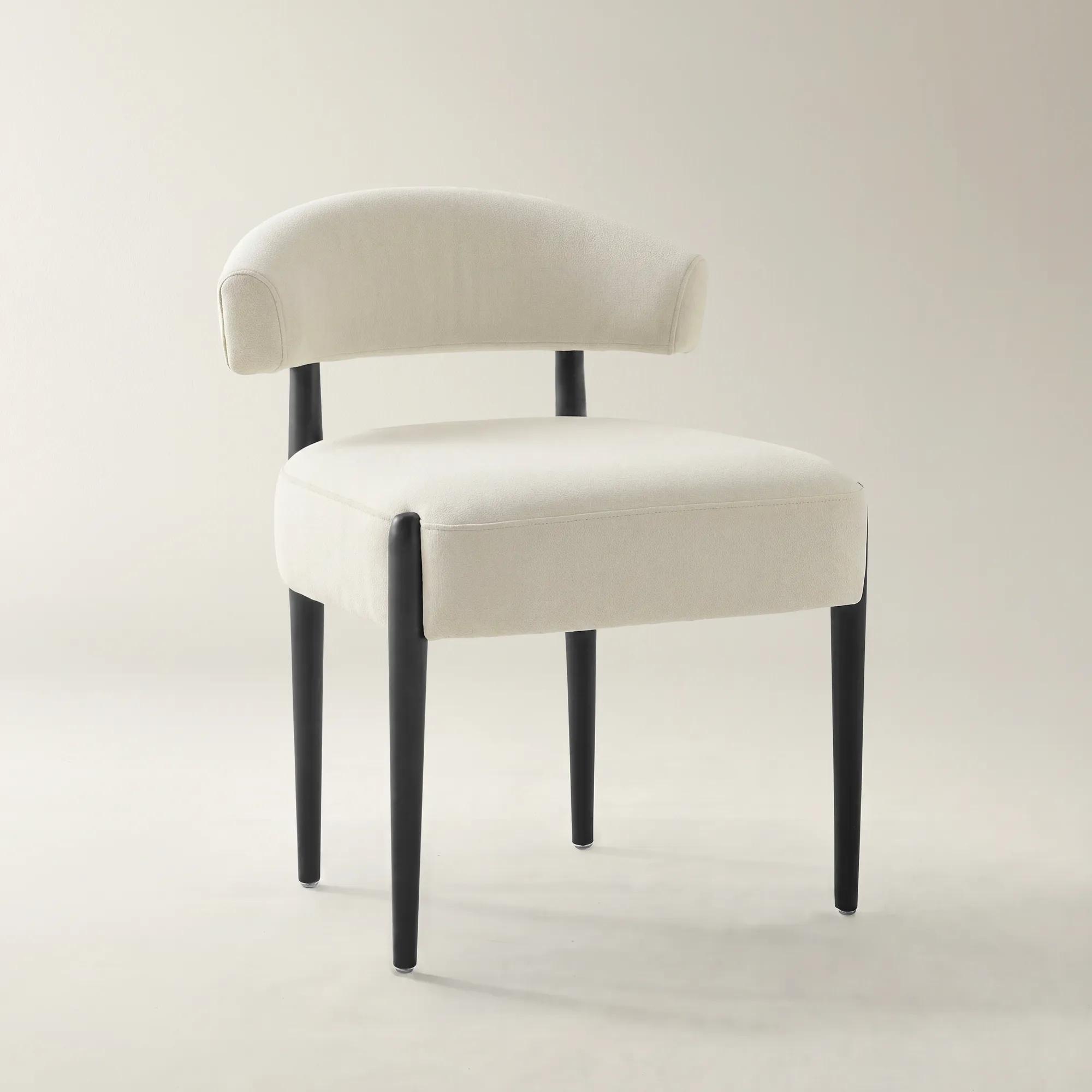 Anna Ivory Performance Chenille Dining Chair Set of 2 | Z Gallerie