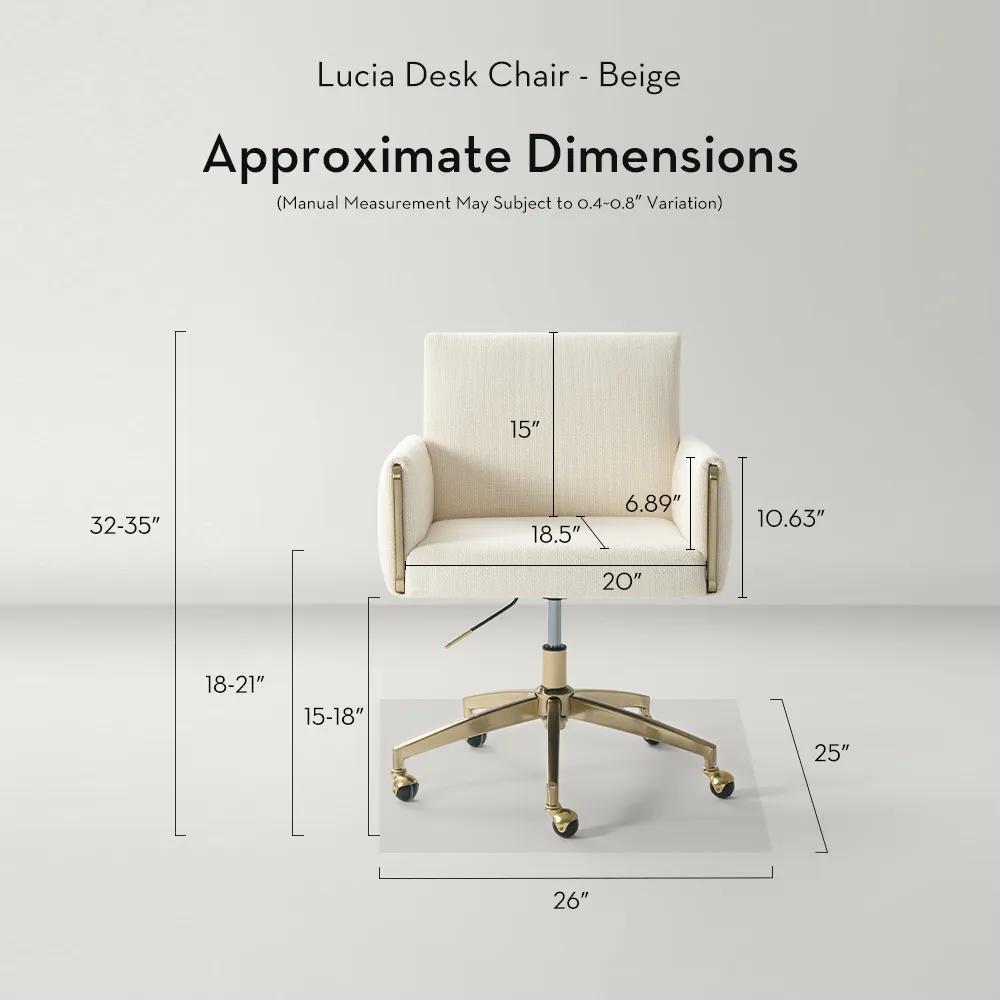 Lucia Desk Chair - Beige