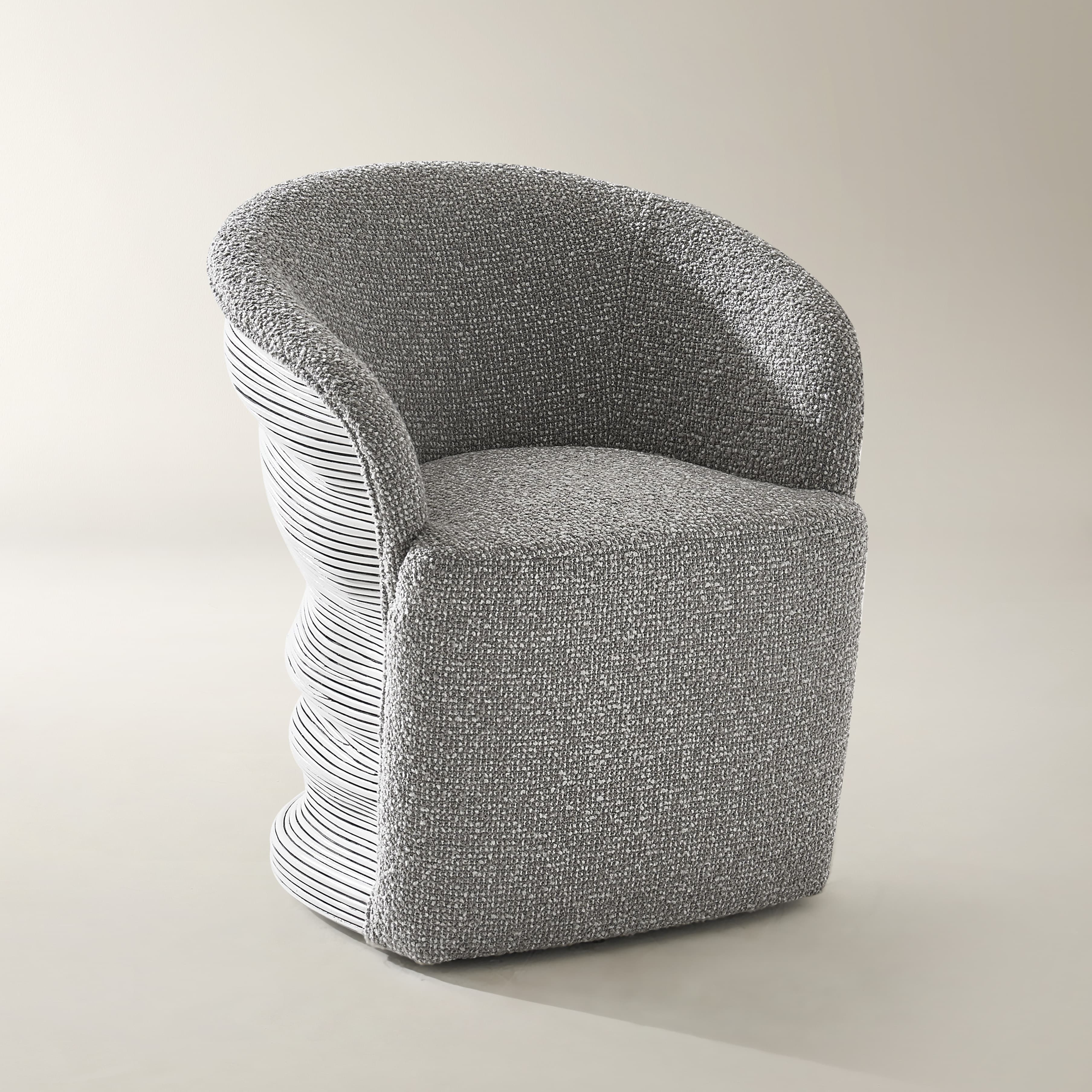 Cairo Rattan Swivel Chair - Grey 