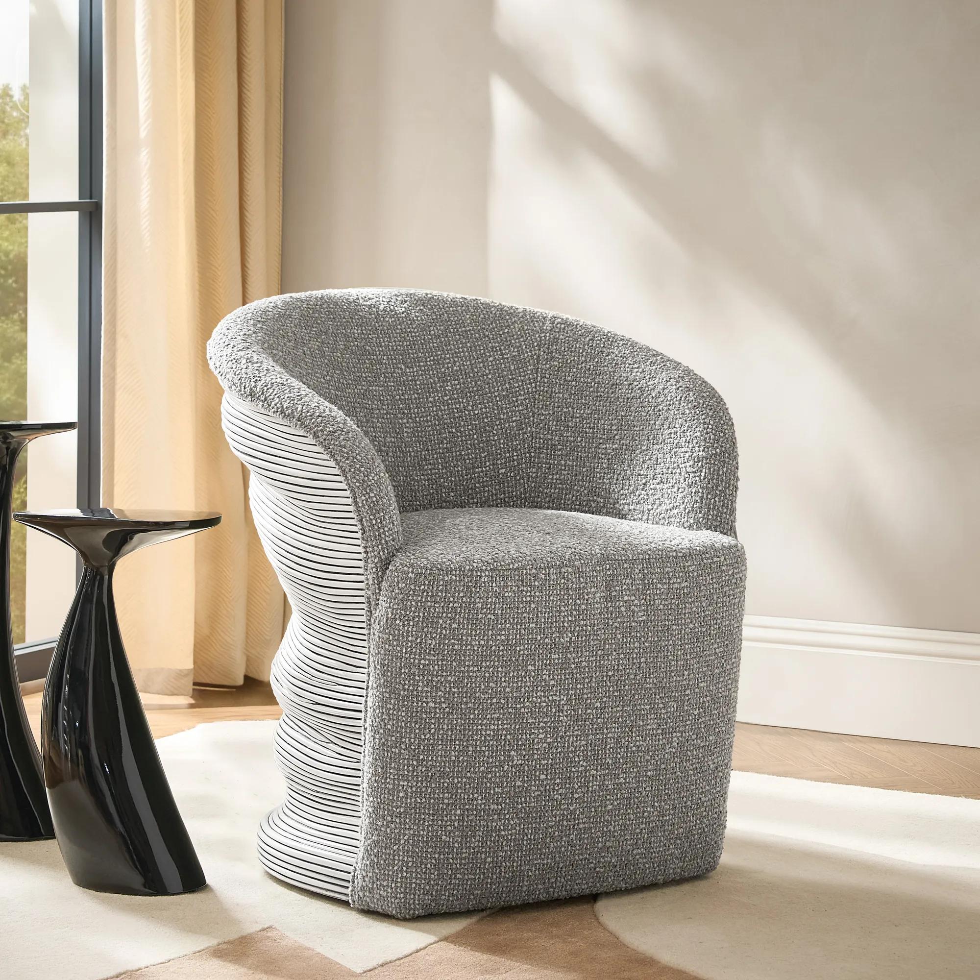 Cairo Rattan Swivel Chair - Grey 