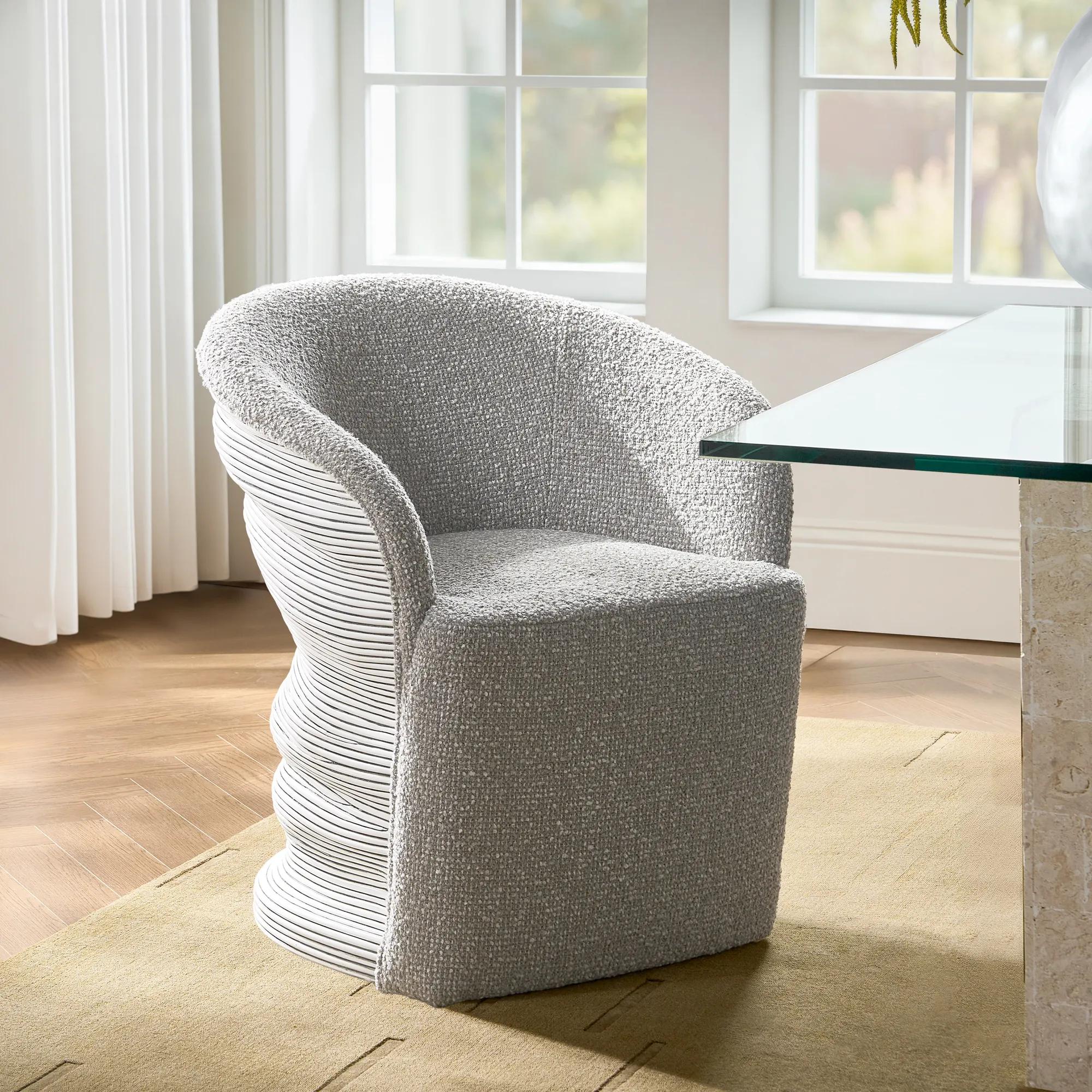 Cairo Rattan Swivel Chair - Grey 