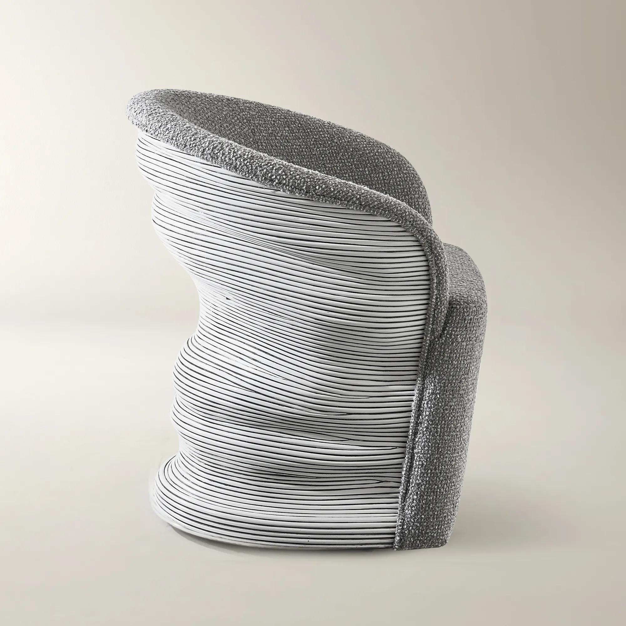 Cairo Rattan Swivel Chair - Grey 