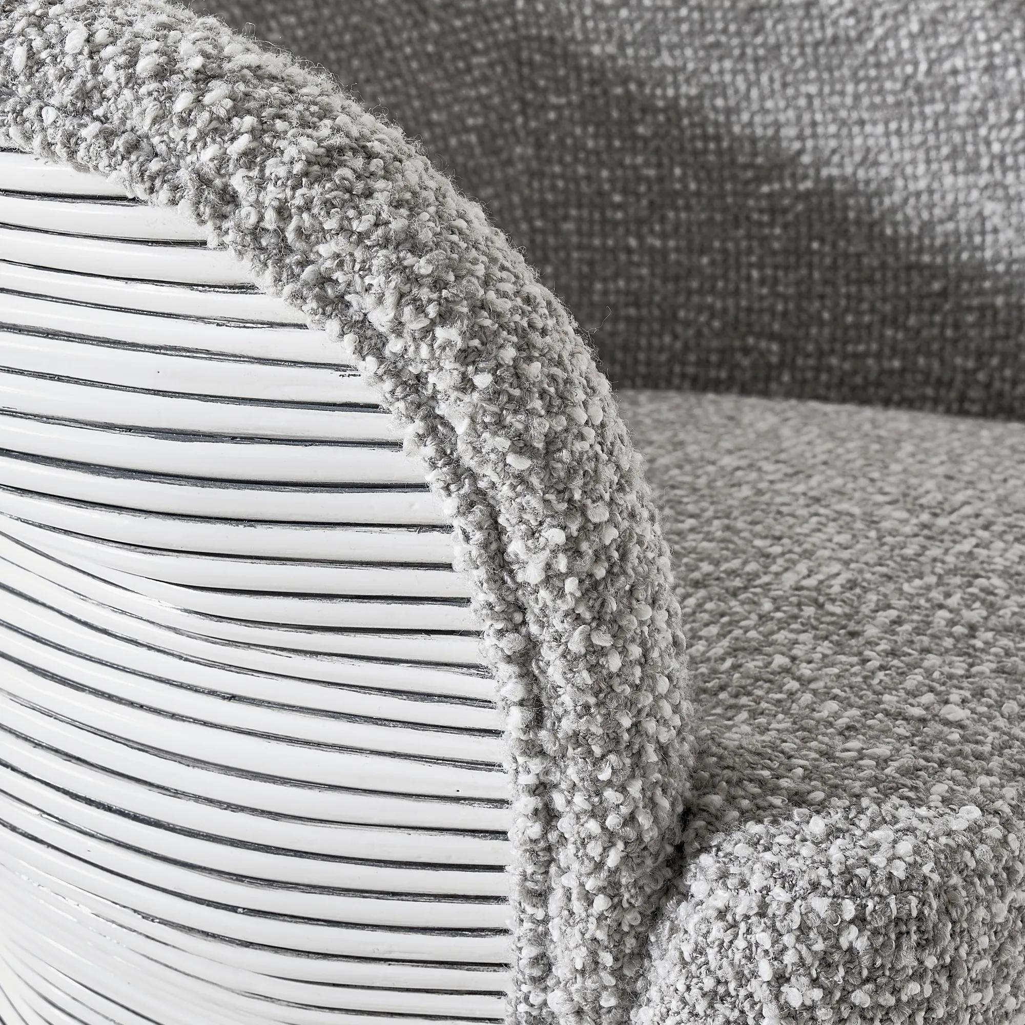 Cairo Rattan Swivel Chair - Grey 