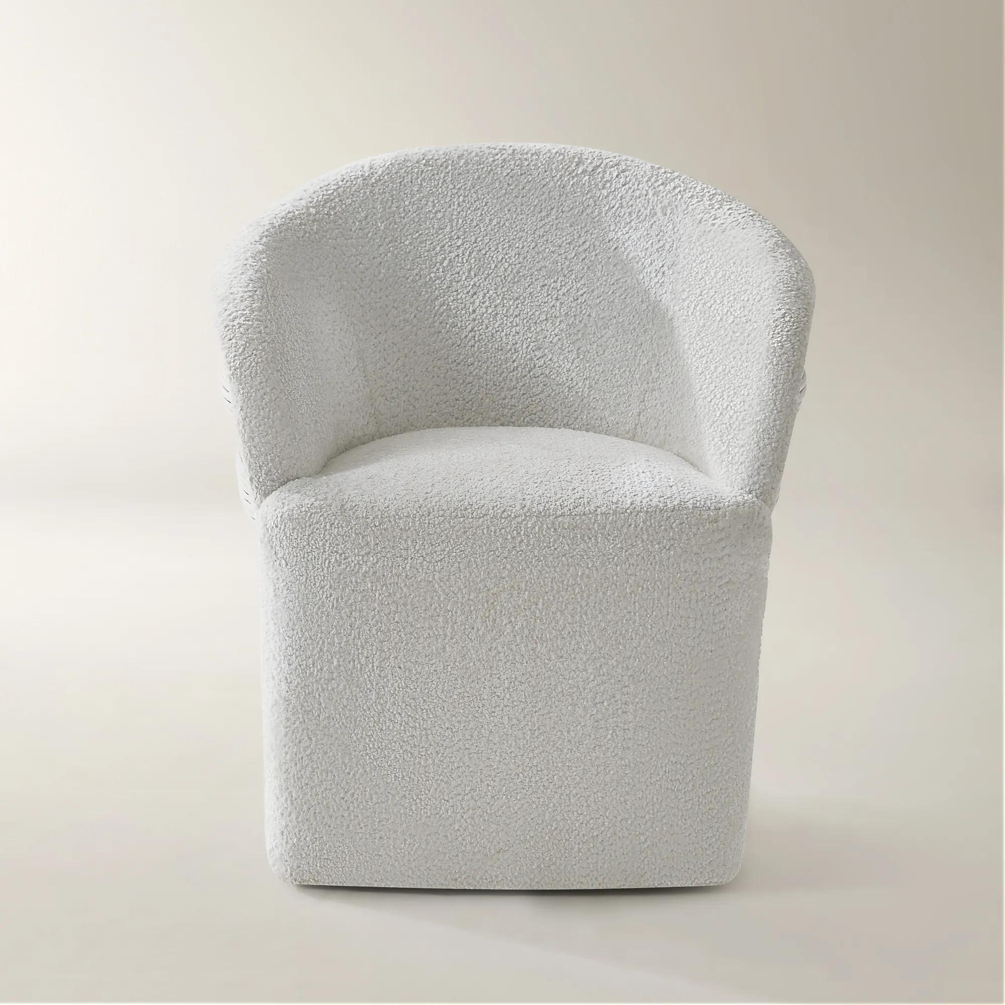 Cairo Rattan Swivel Chair - Ivory