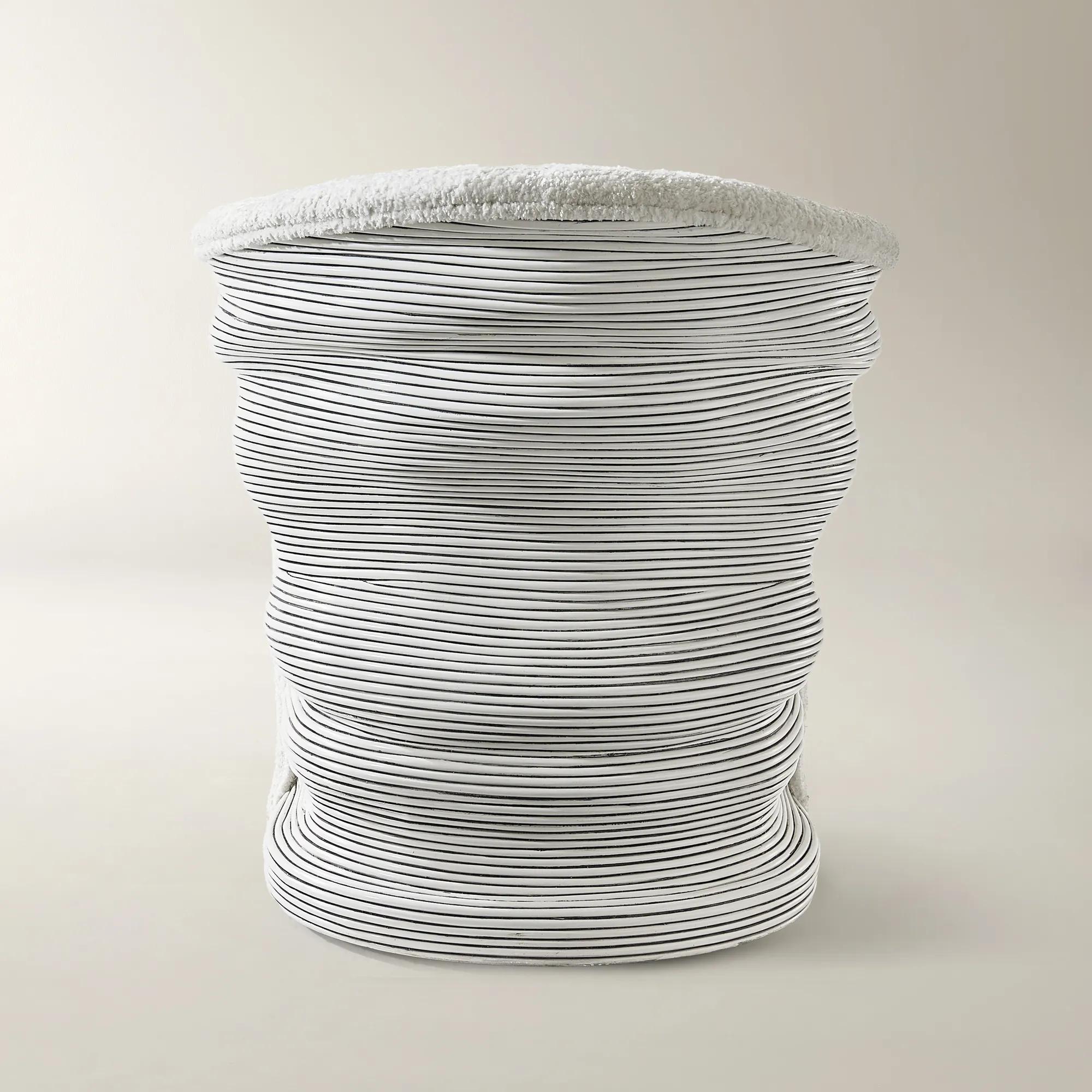 Cairo Rattan Swivel Chair - Ivory