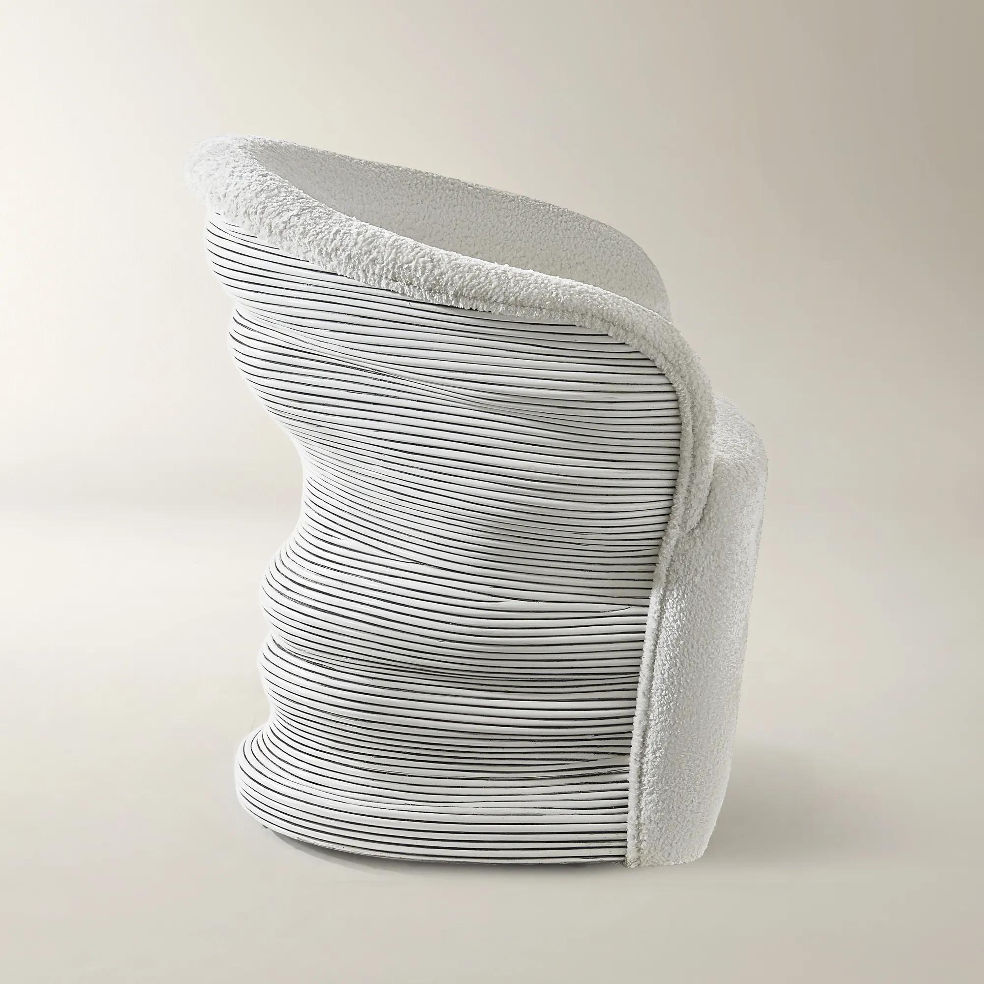 Cairo Rattan Swivel Chair - Ivory