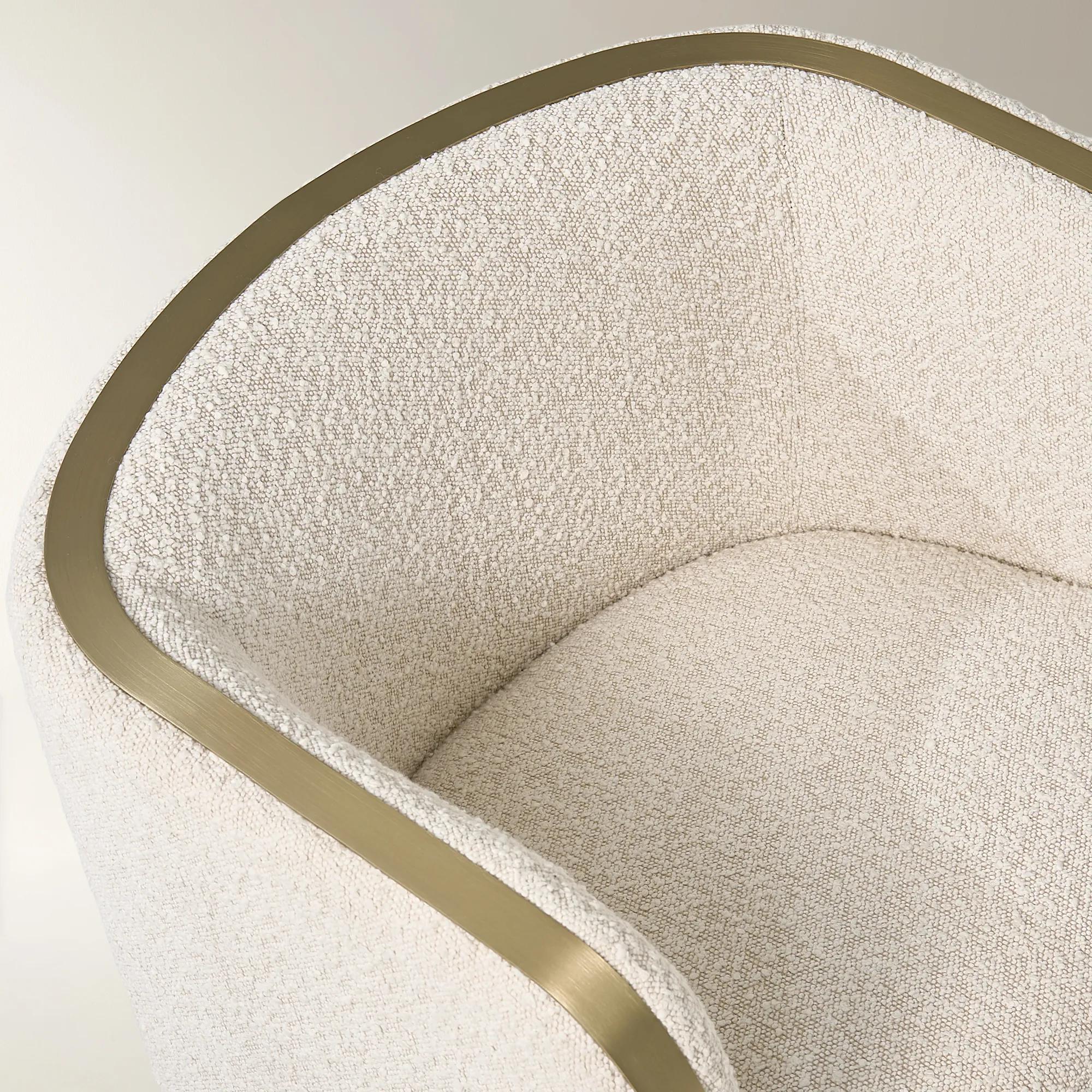 Nova Performance Boucle Swivel Chair - Ivory