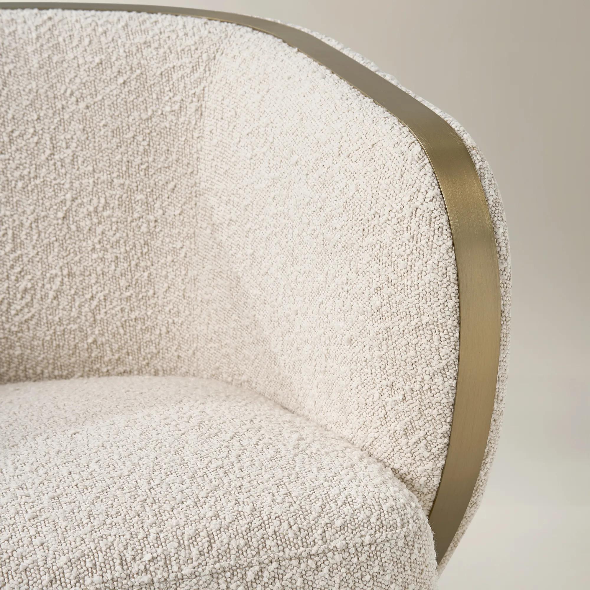 Nova Performance Boucle Swivel Chair - Ivory