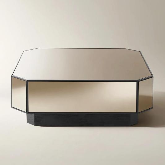 Glimmer Bronze Mirrored Coffee Table (44")