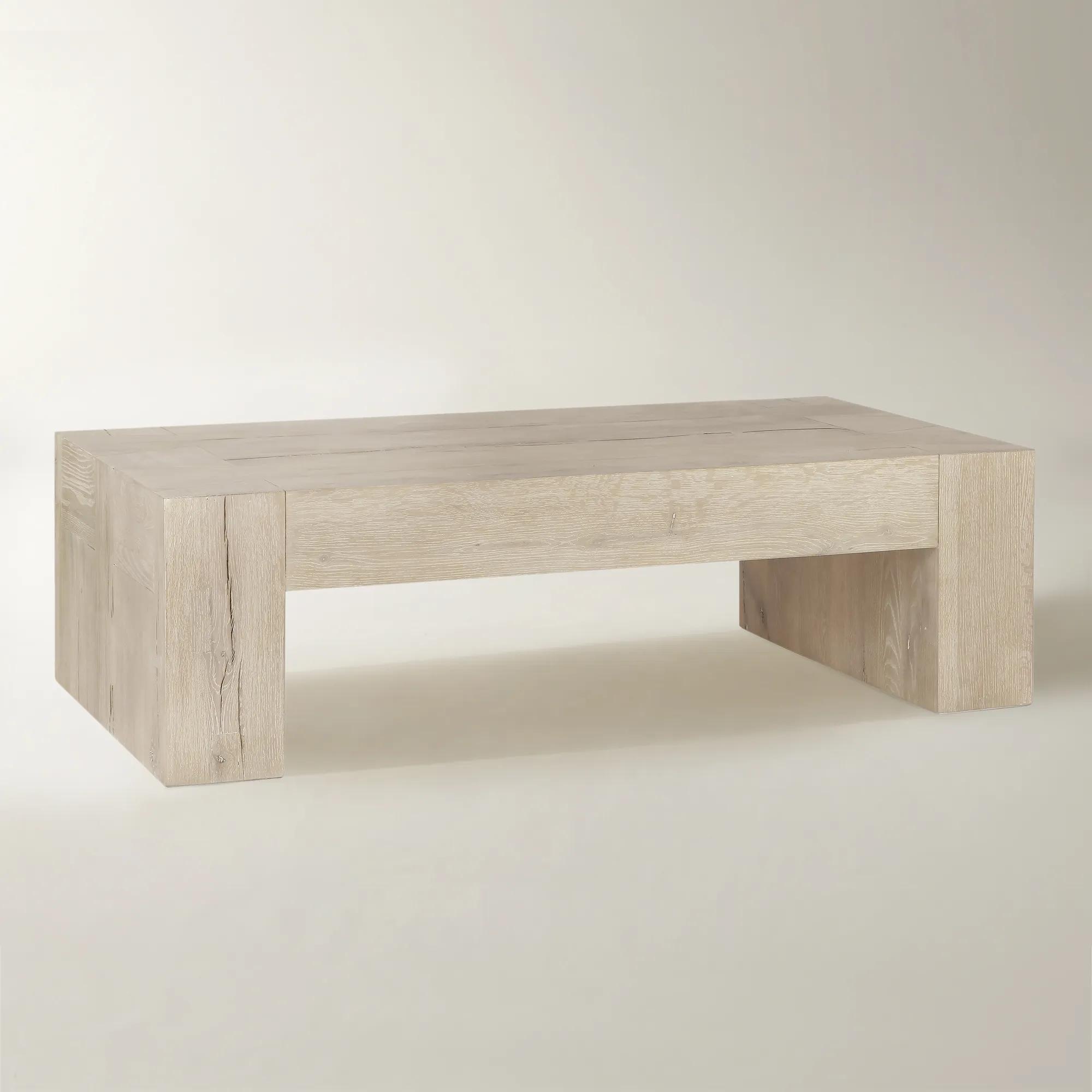 Bristol Reclaimed Oak 60" Coffee Table - Aged Cream