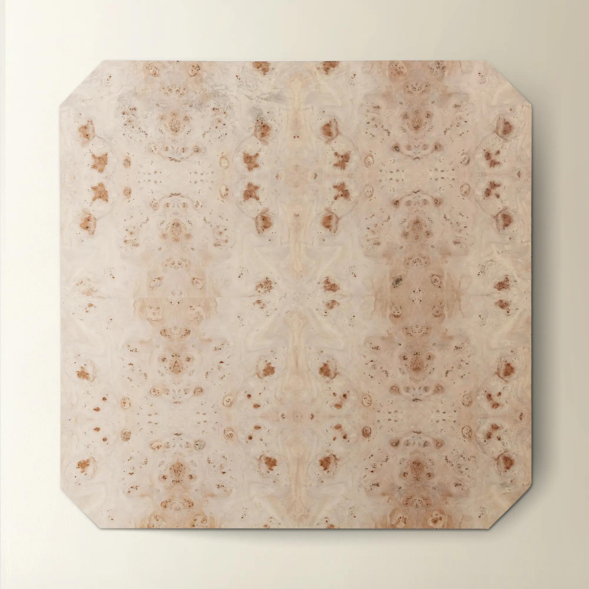 Avena Burl Wood 42" Square Coffee Table - Natural