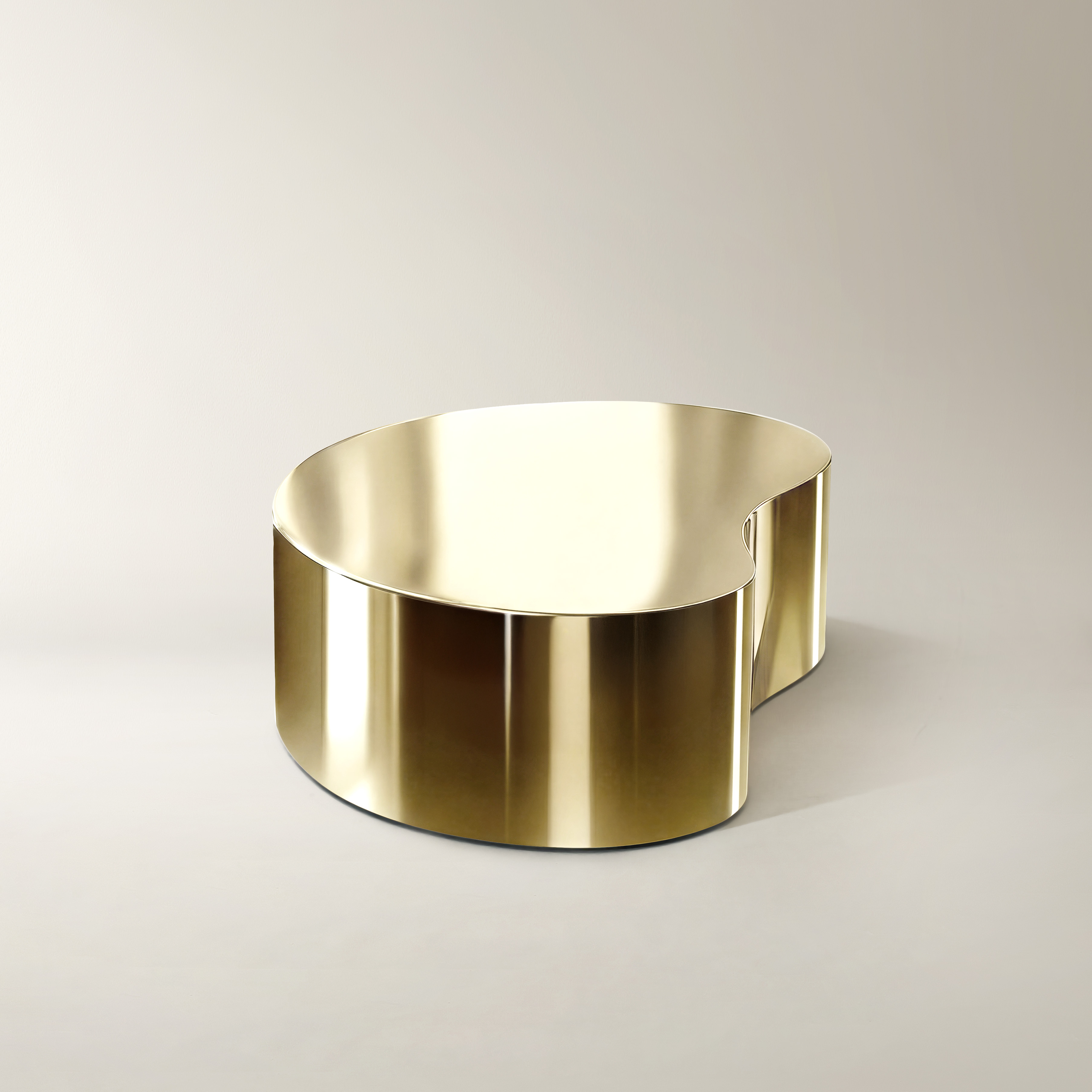 Aurea Coffee Table (57") - Soft Gold