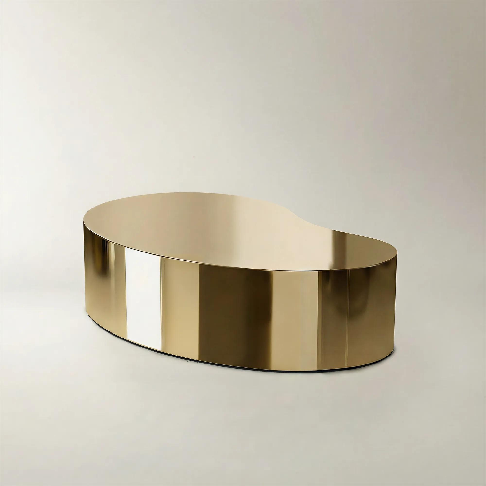 Aurea Coffee Table (57") - Soft Gold