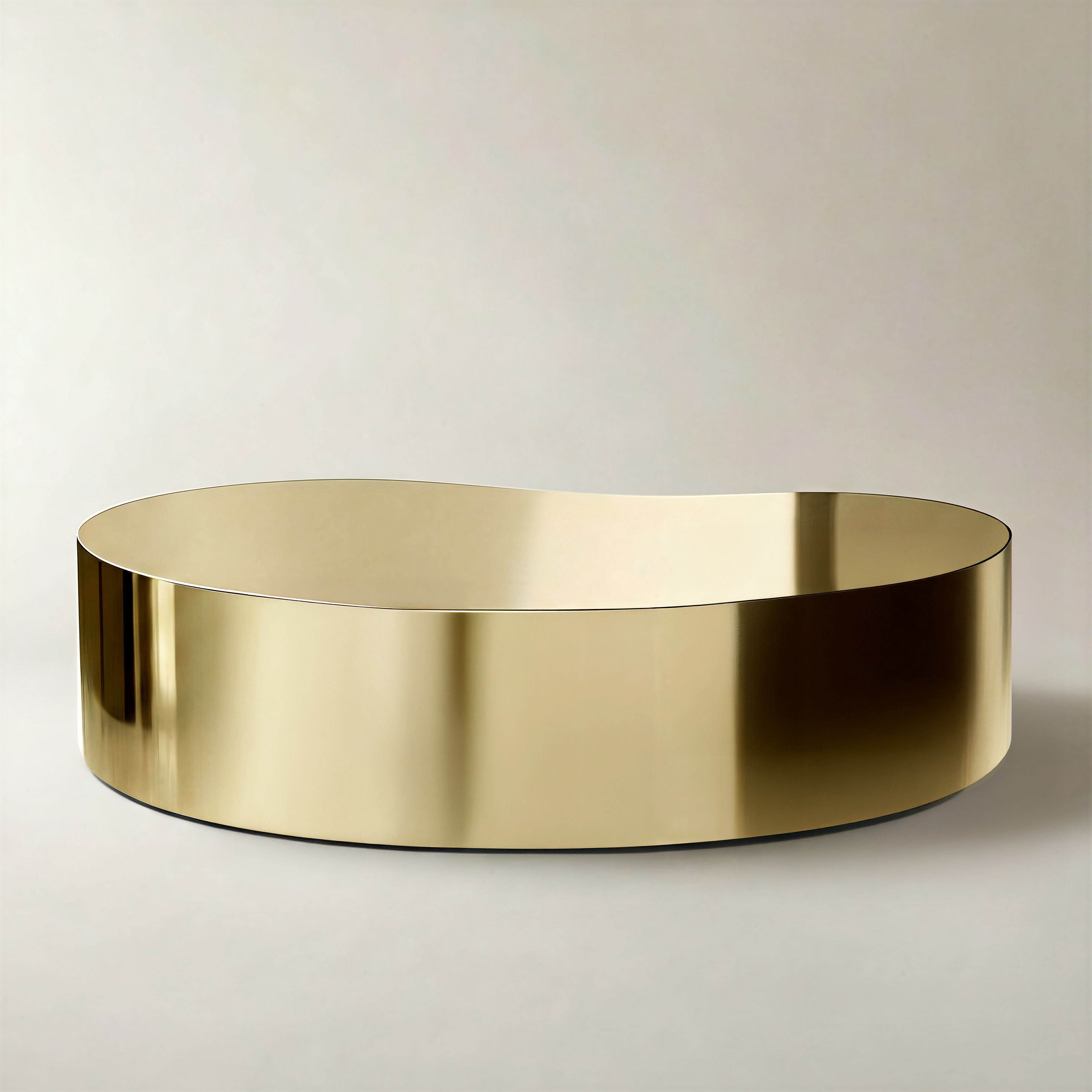 Aurea Coffee Table (57") - Soft Gold