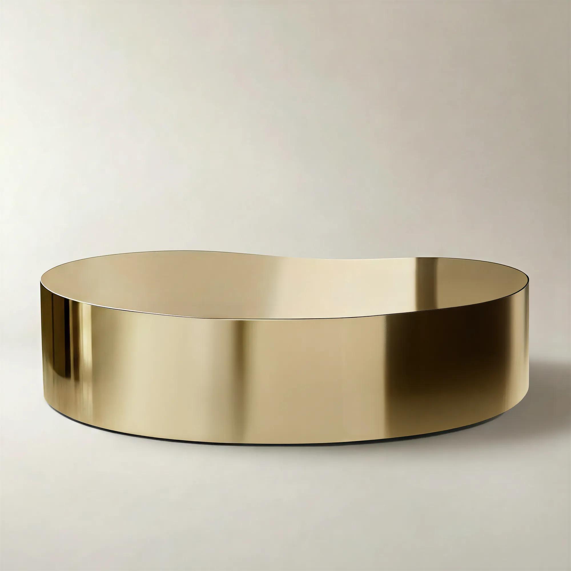 Aurea Coffee Table (57") - Soft Gold