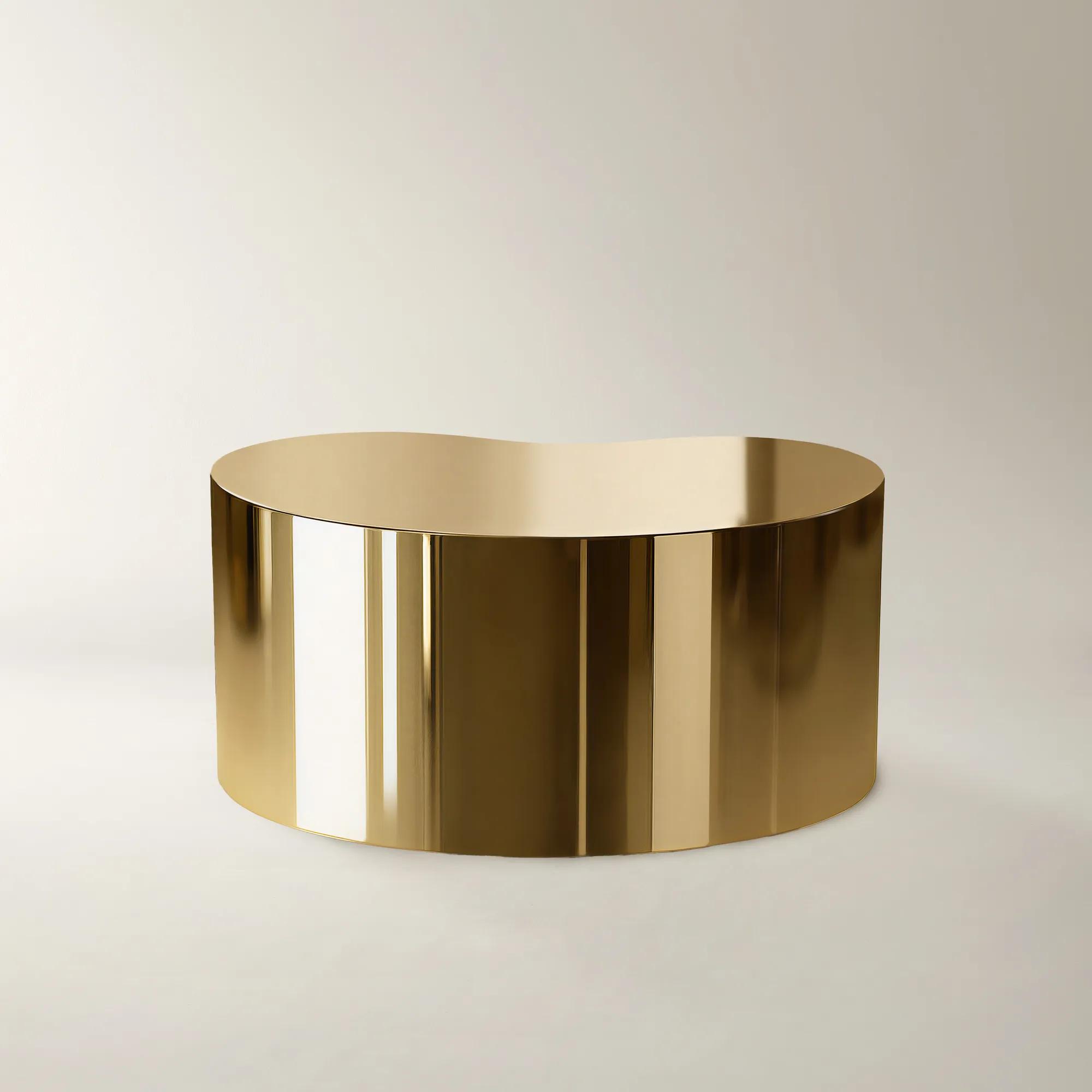 Aurea Coffee Table (37.5") - Soft Gold
