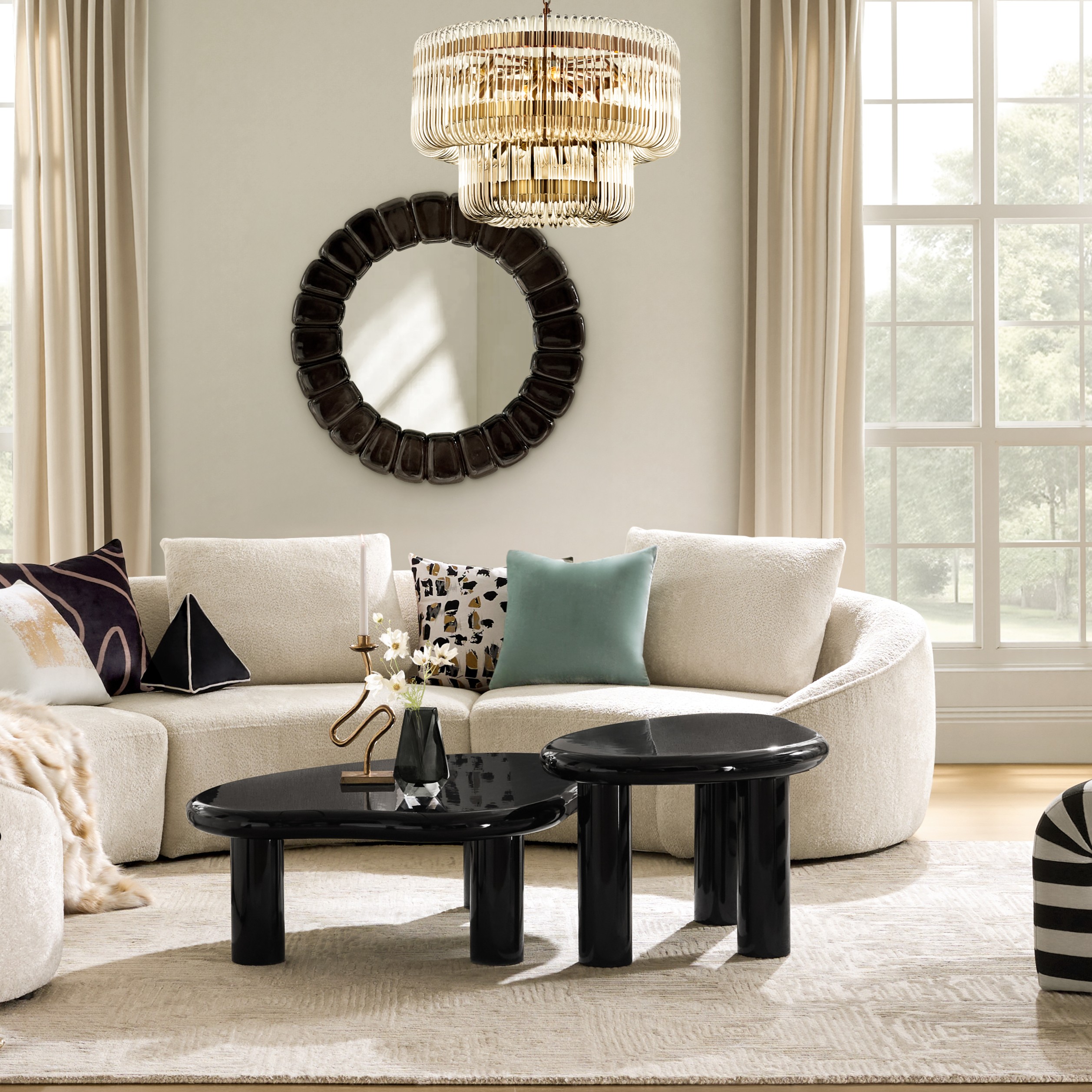 Iris Lacquer Coffee Table 50.5" W