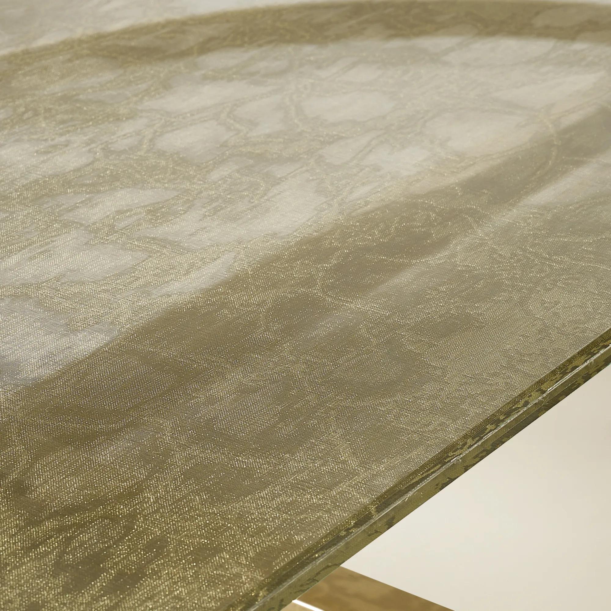 Duality Oval Coffee Table (47") - Soft Gold