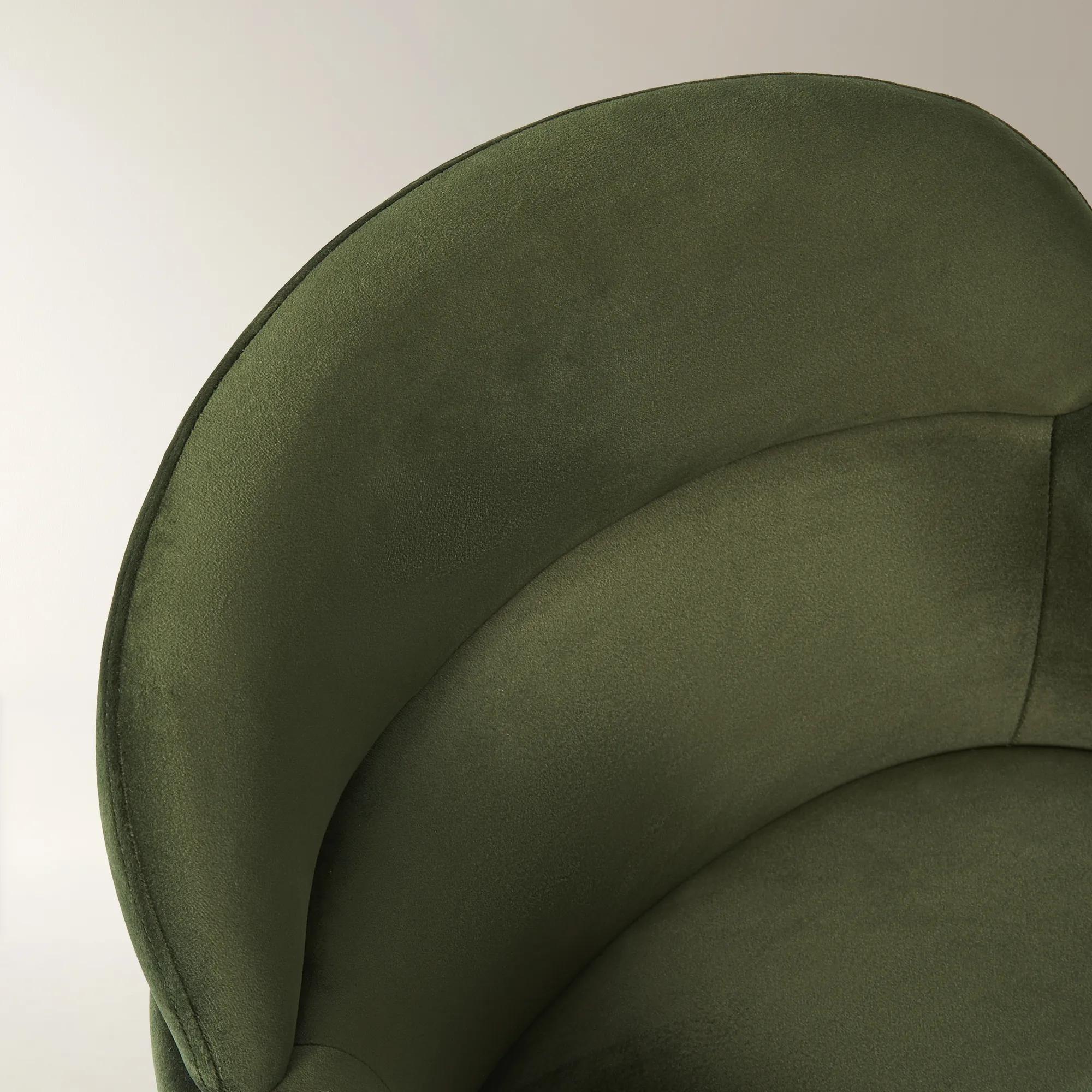 Paige Velvet Desk Swivel Chair - Jade Green
