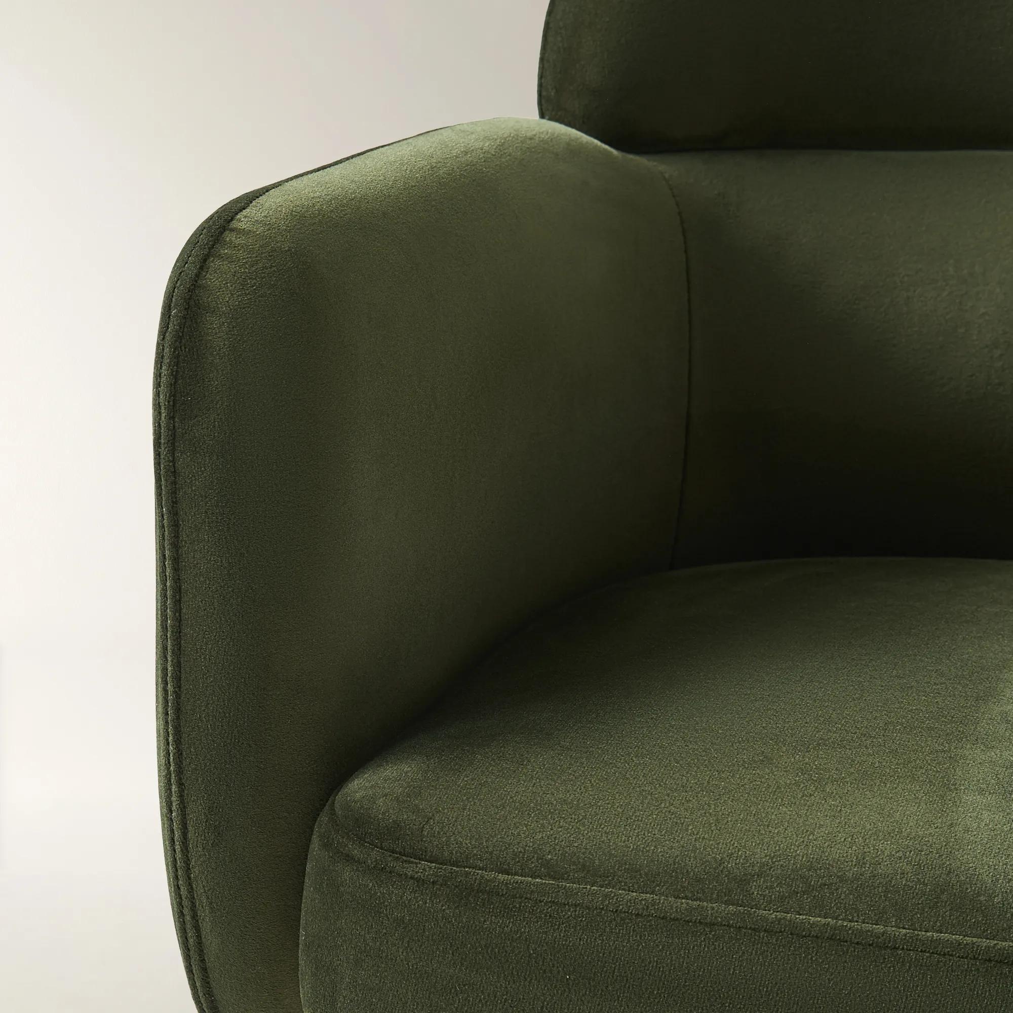 Paige Velvet Desk Swivel Chair - Jade Green
