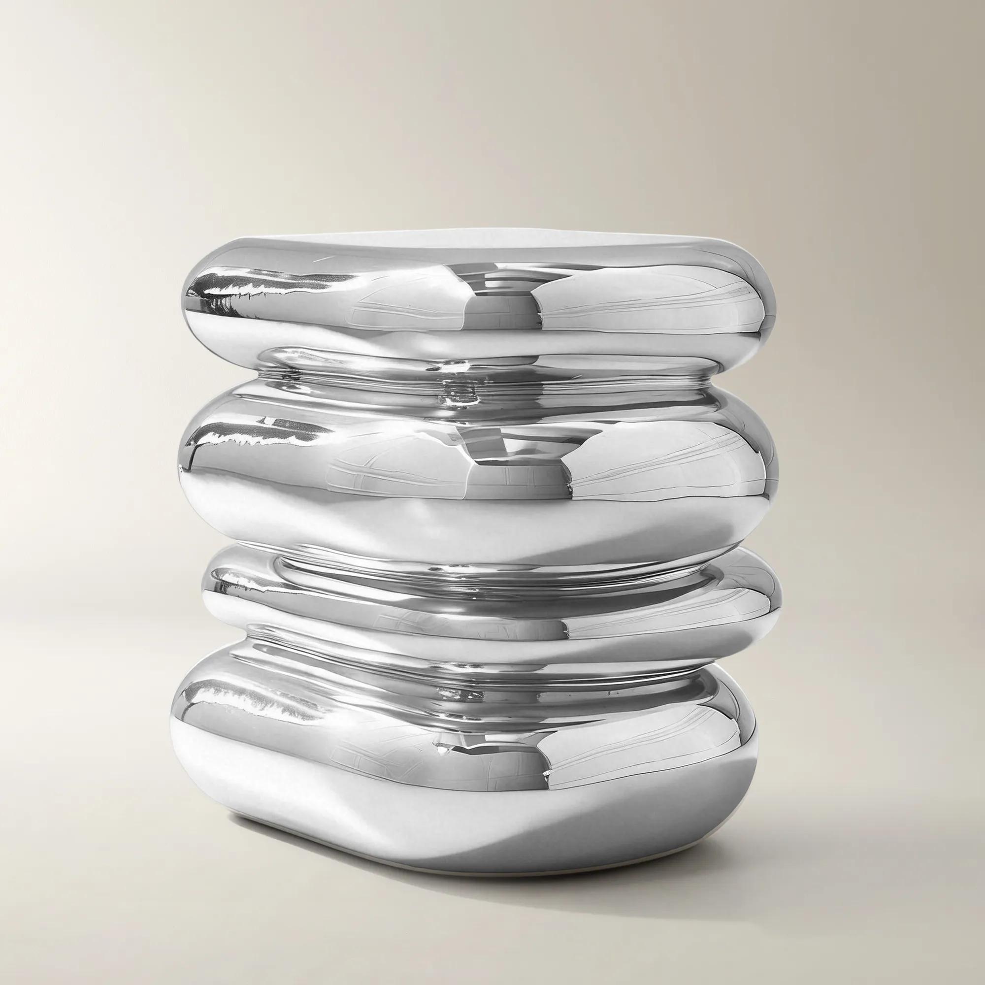 Forma Stacked Accent Table (19.9") - Chrome