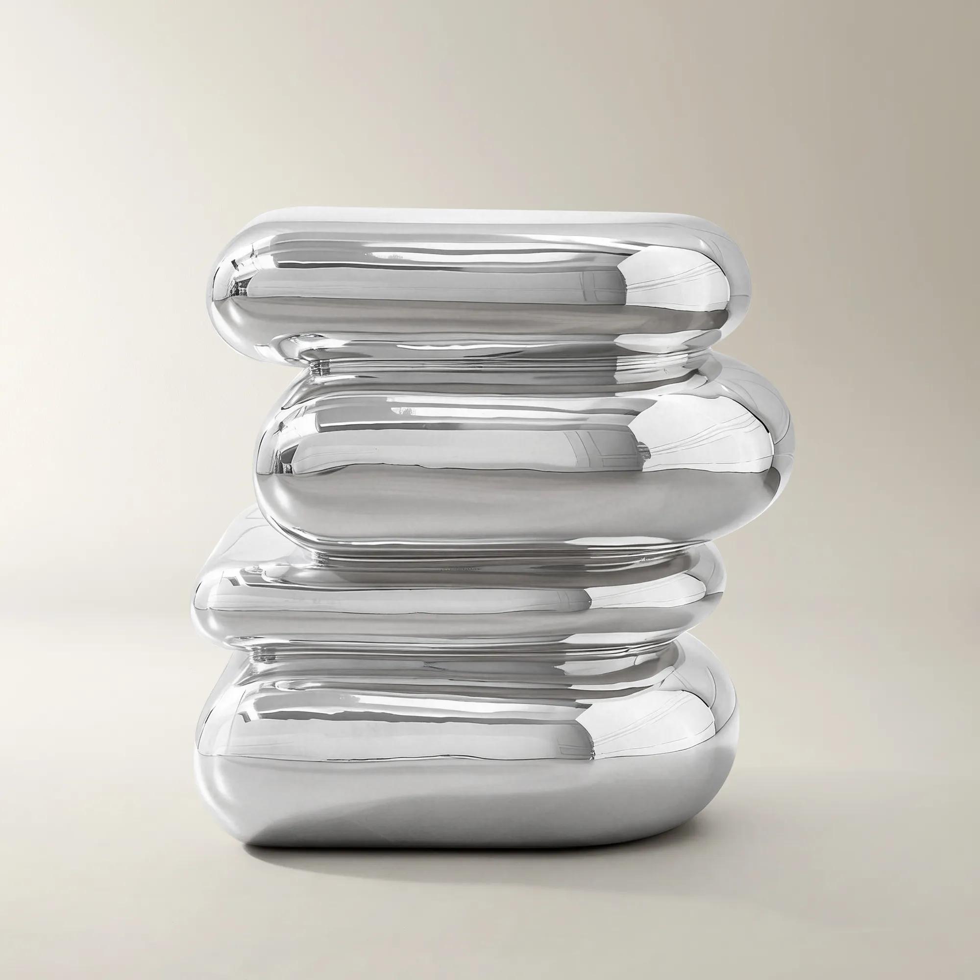 Forma Stacked Accent Table (19.9") - Chrome