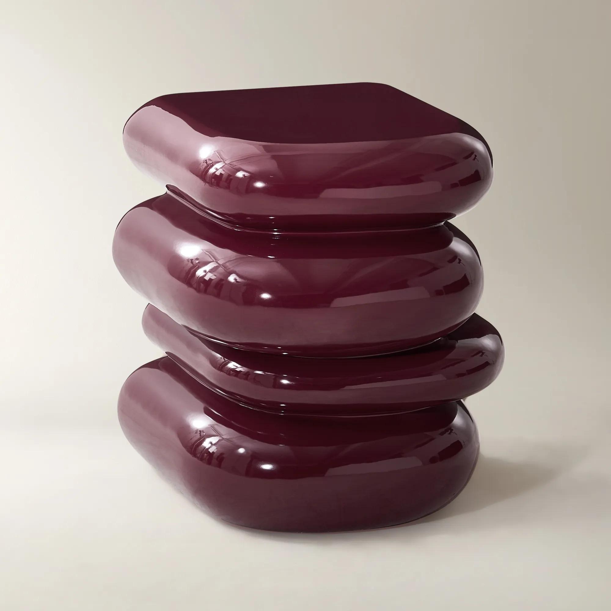 Forma Stacked Accent Table (19.9") - Ox Blood