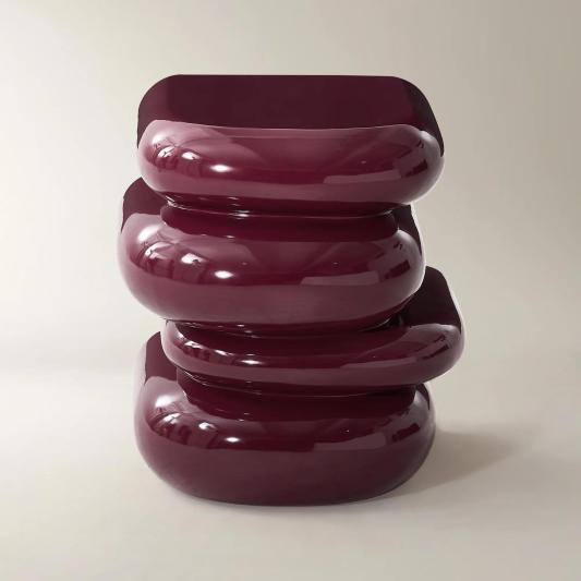 Forma Stacked Accent Table (19.9") - Ox Blood