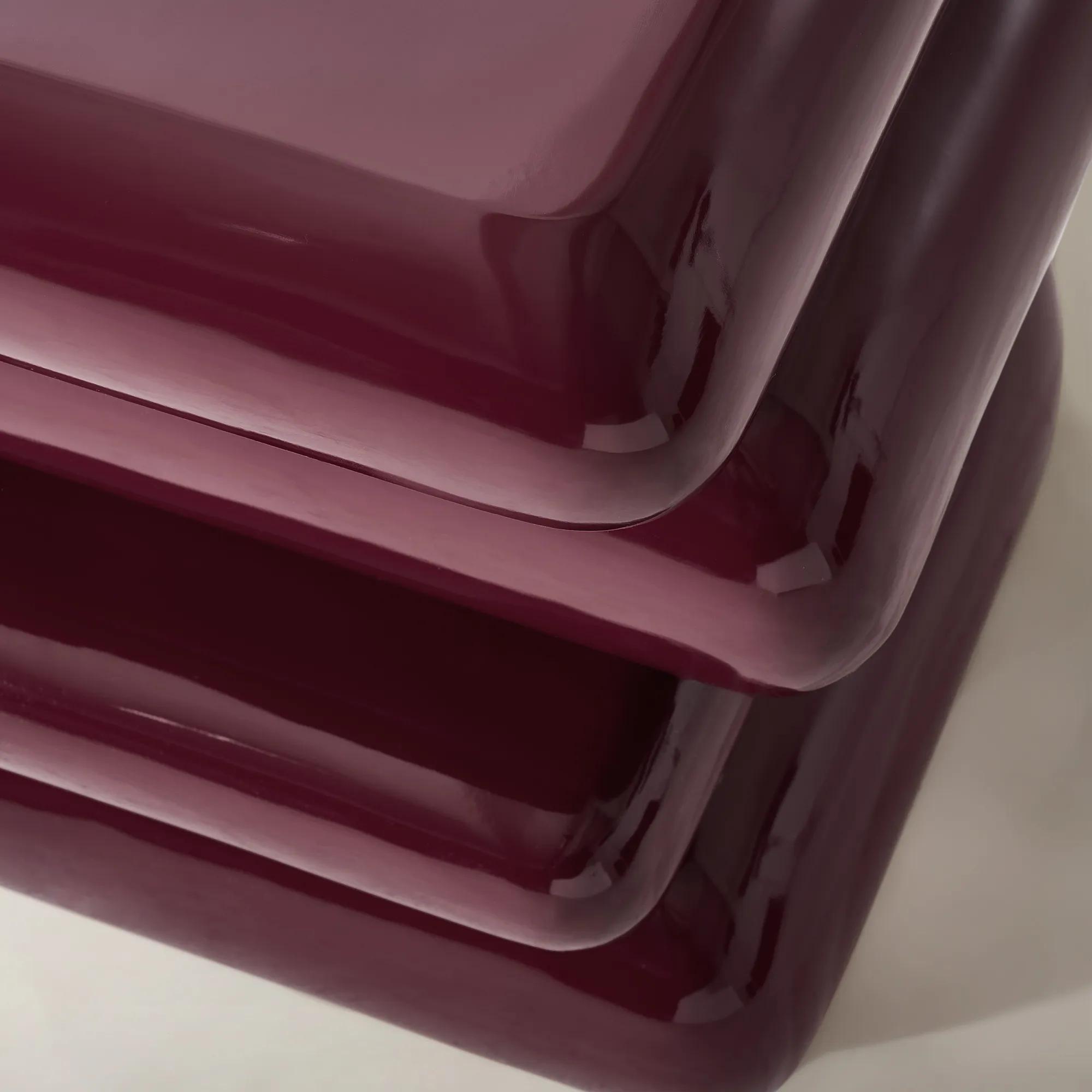 Forma Stacked Accent Table (19.9") - Ox Blood