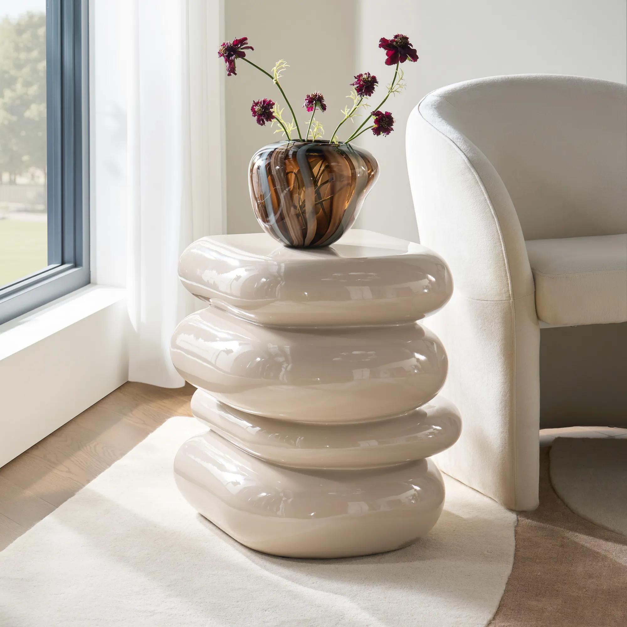 Forma Stacked Accent Table (19.9") - Turtle Dove