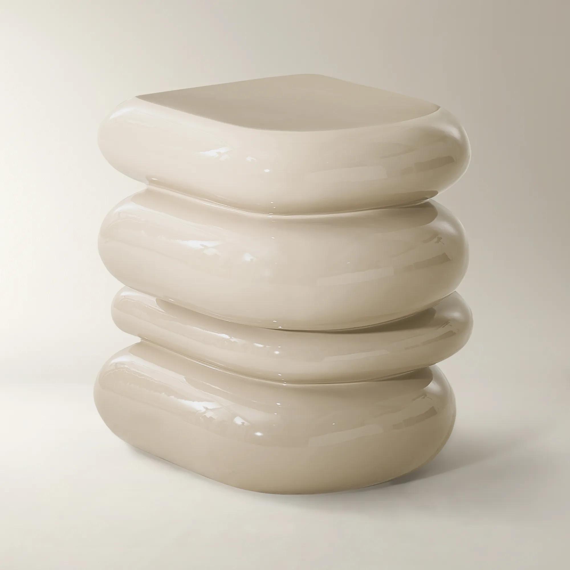 Forma Stacked Accent Table (19.9") - Turtle Dove