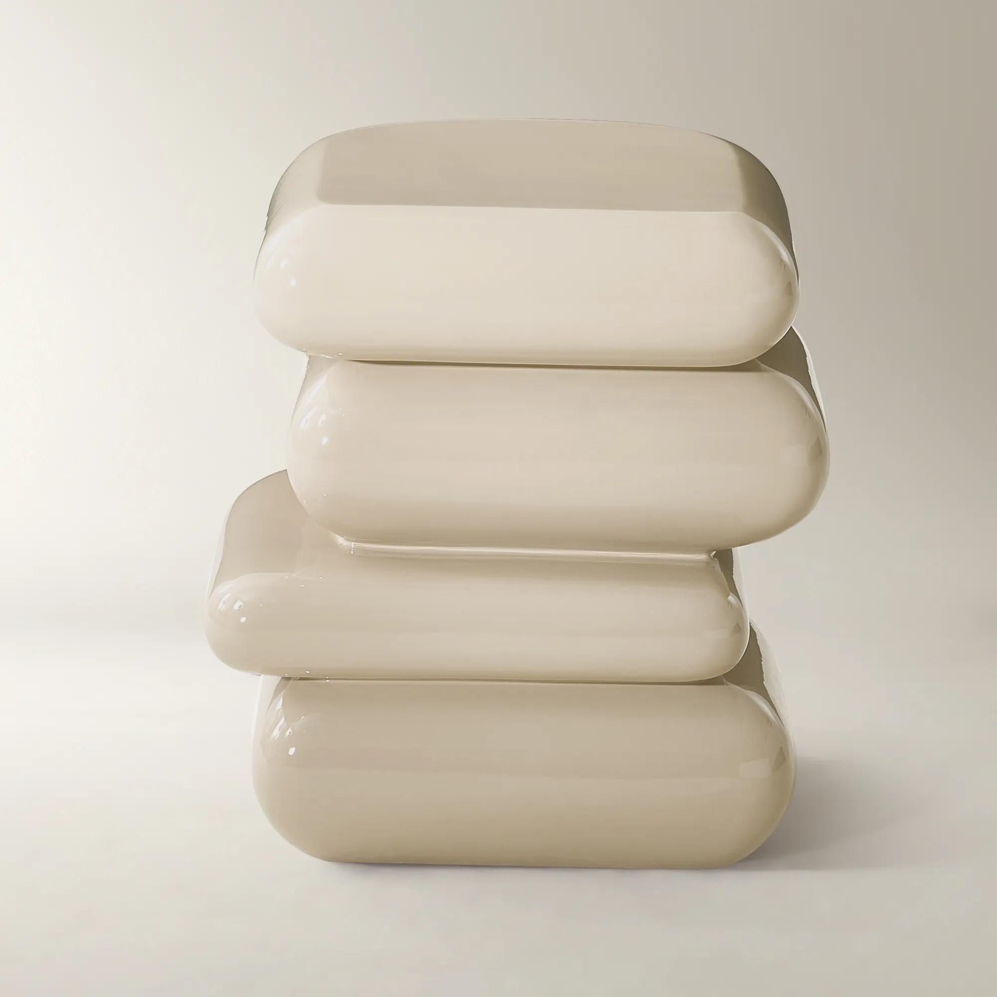 Forma Stacked Accent Table (19.9") - Turtle Dove