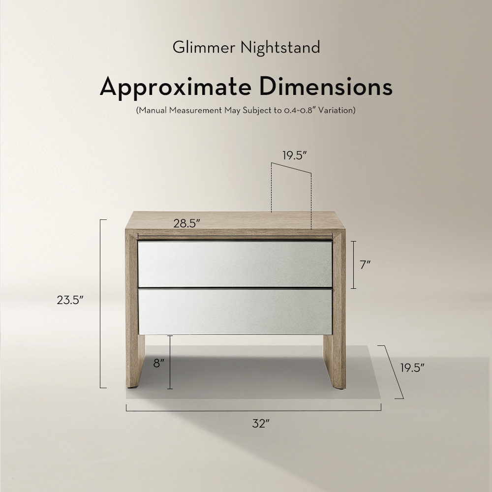 Glimmer Mirrored Nightstand