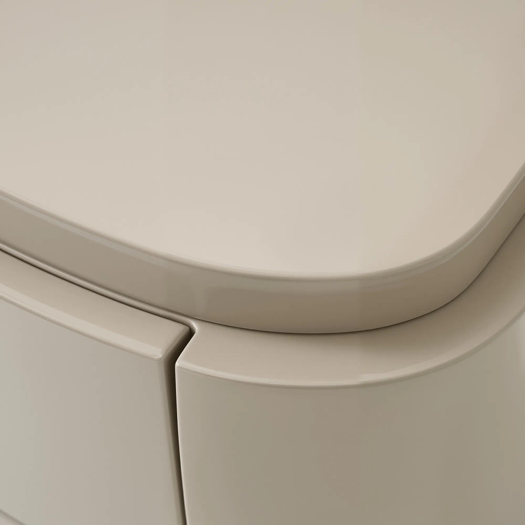 Nia Lacquered Nightstand (26") - Turtle Dove 