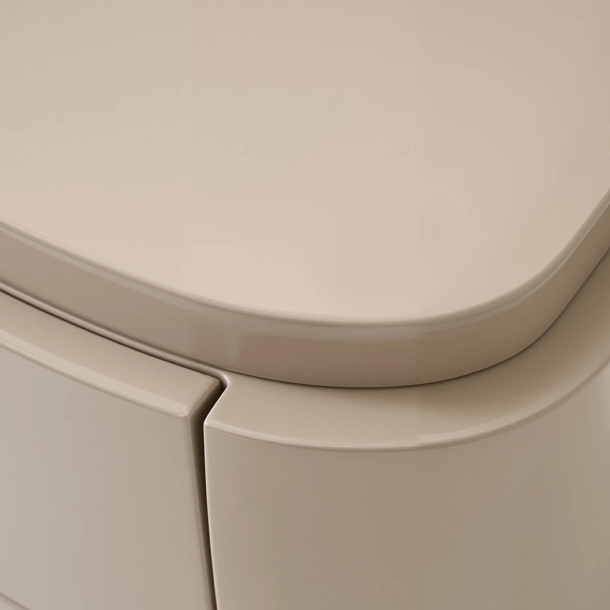 Nia Lacquered Nightstand (26") - Turtle Dove 