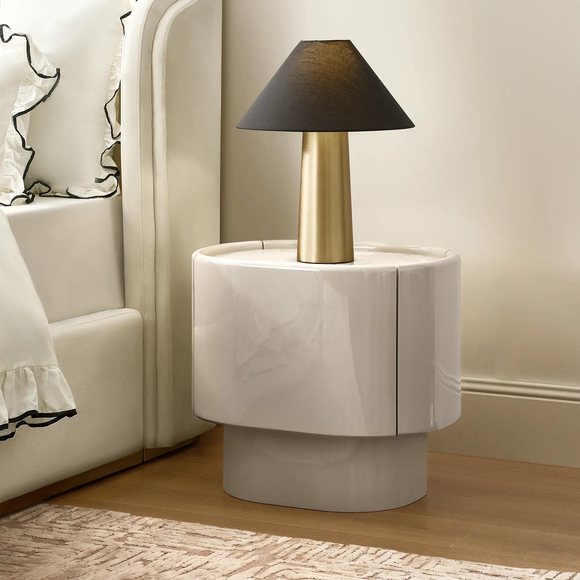Tova Table Lamp 20.5" - Brushed Brass/Black