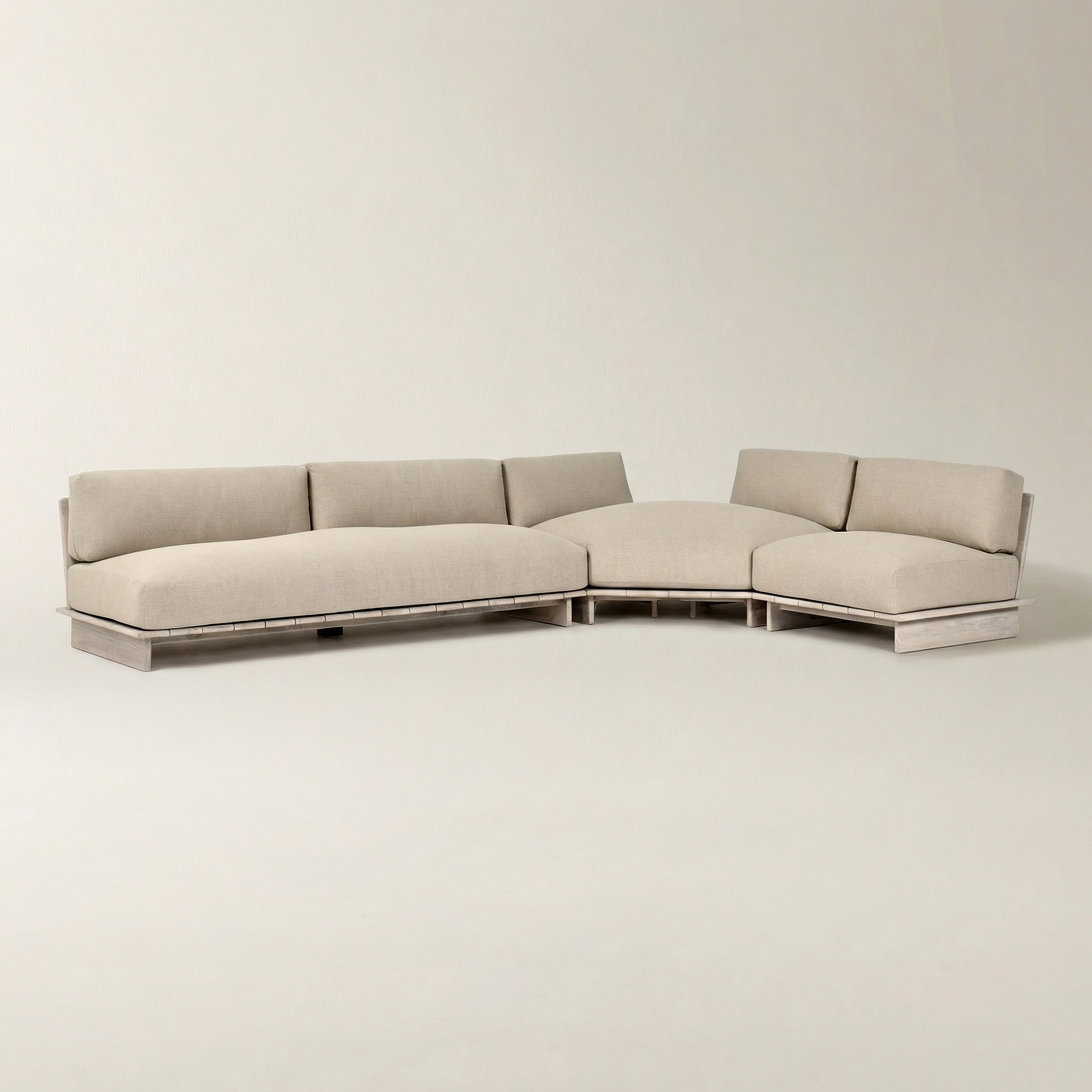 Livia Outdoor Sectional (37.8"-136") - Taupe