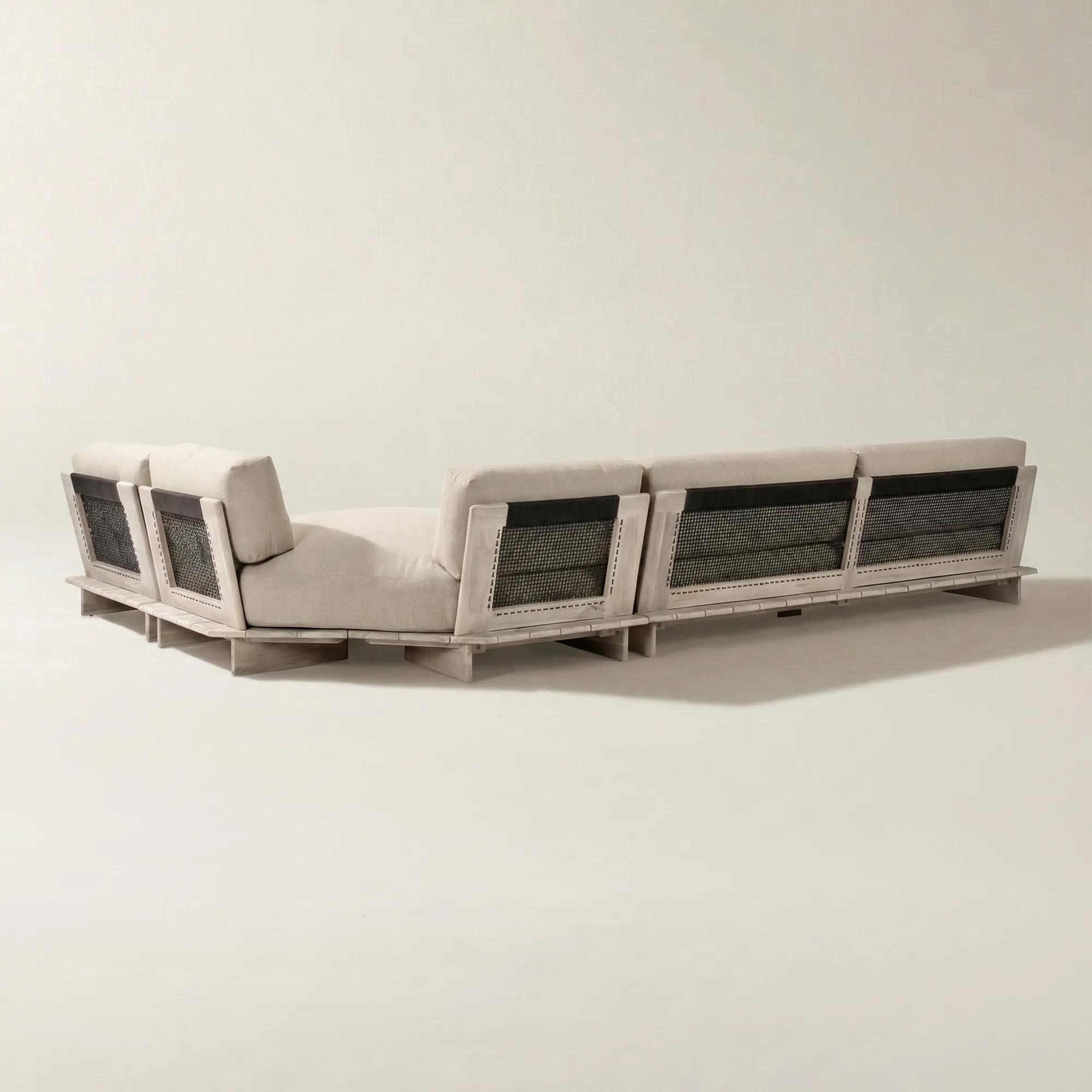 Livia Outdoor Sectional (37.8"-136") - Taupe