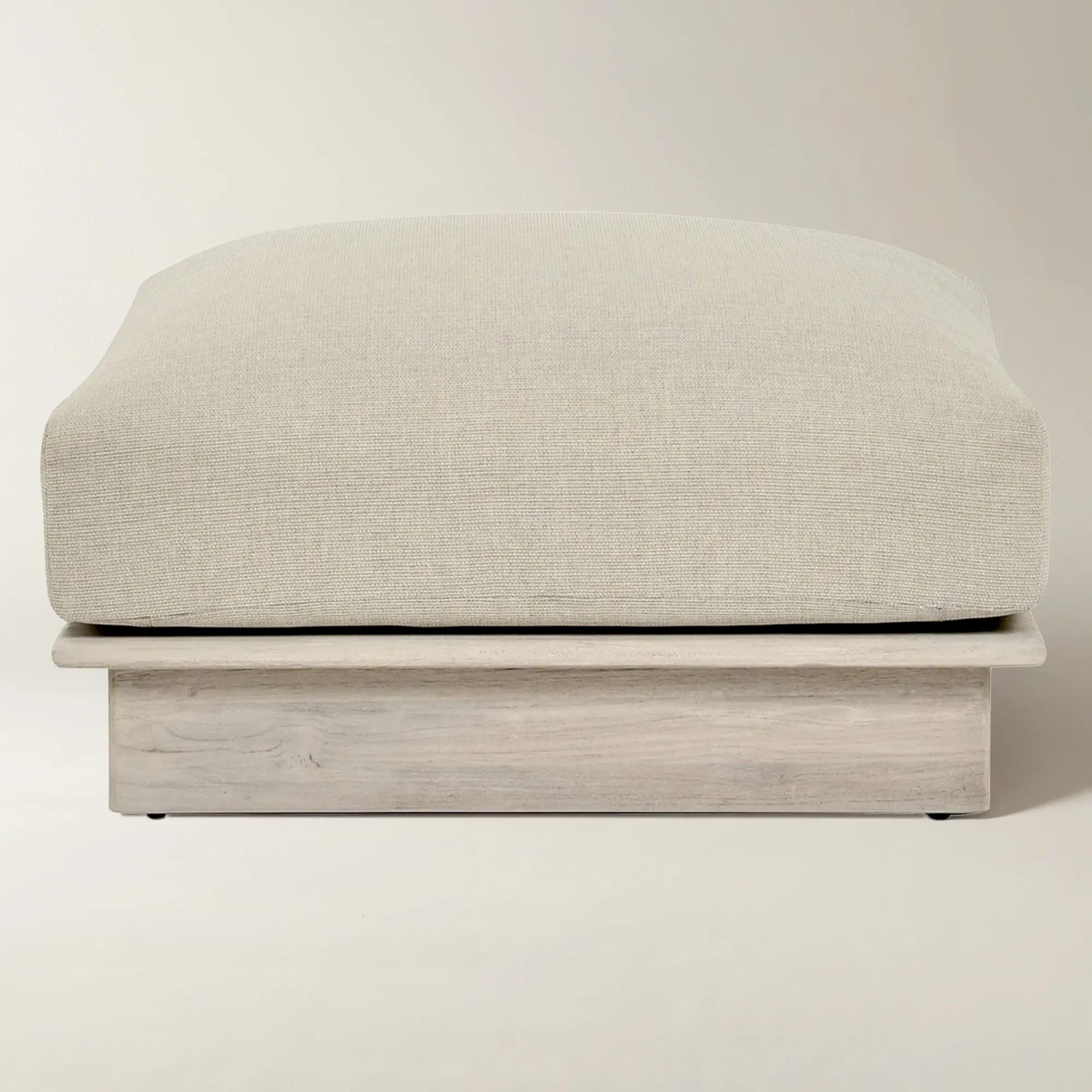 Livia Outdoor Ottoman (37.8") - Taupe
