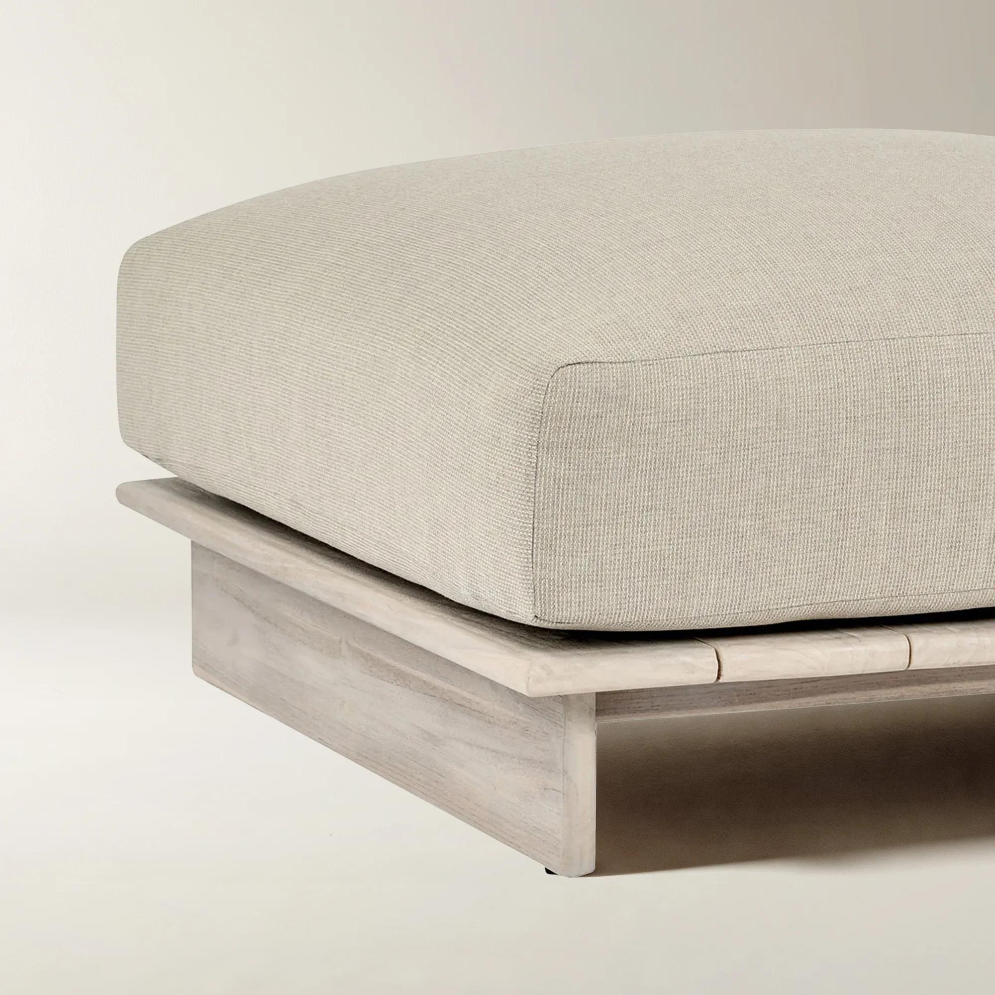 Livia Outdoor Ottoman (37.8") - Taupe