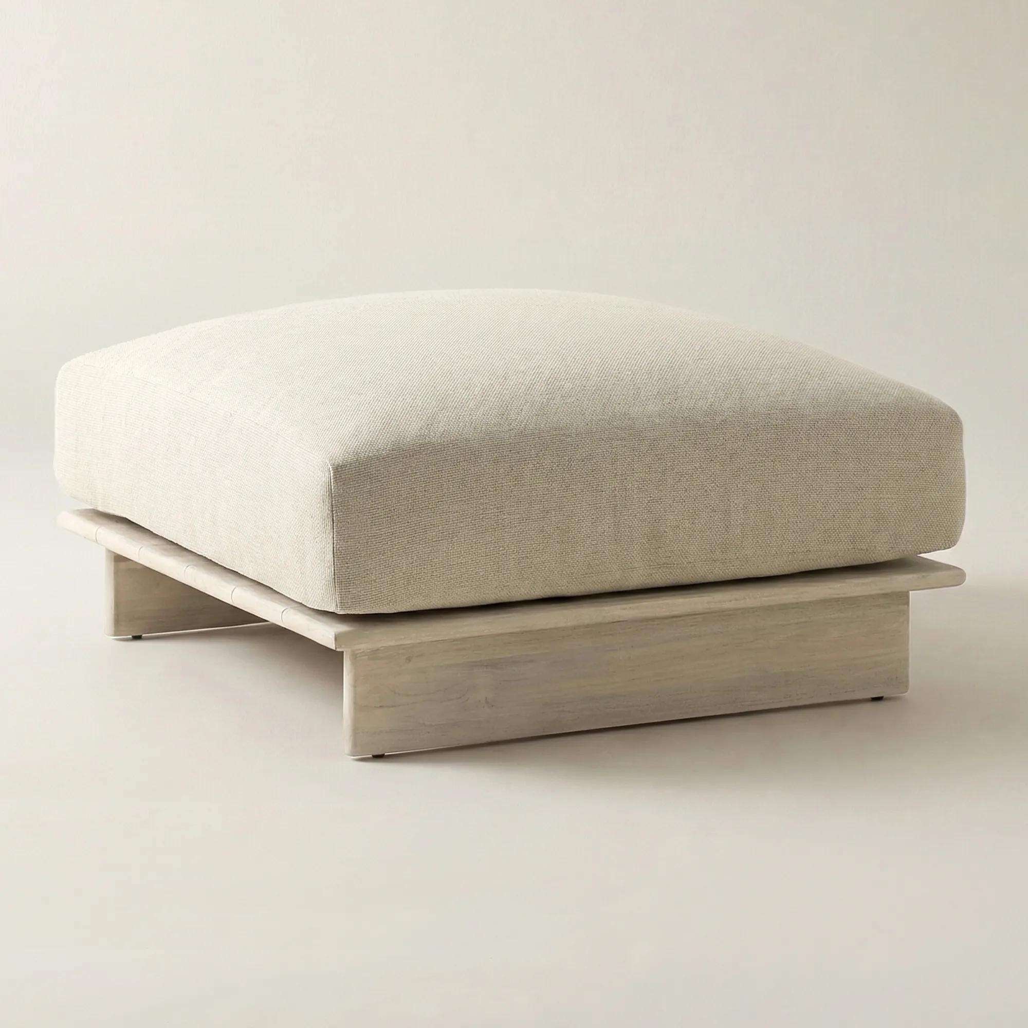 Livia Outdoor Ottoman (37.8") - Taupe