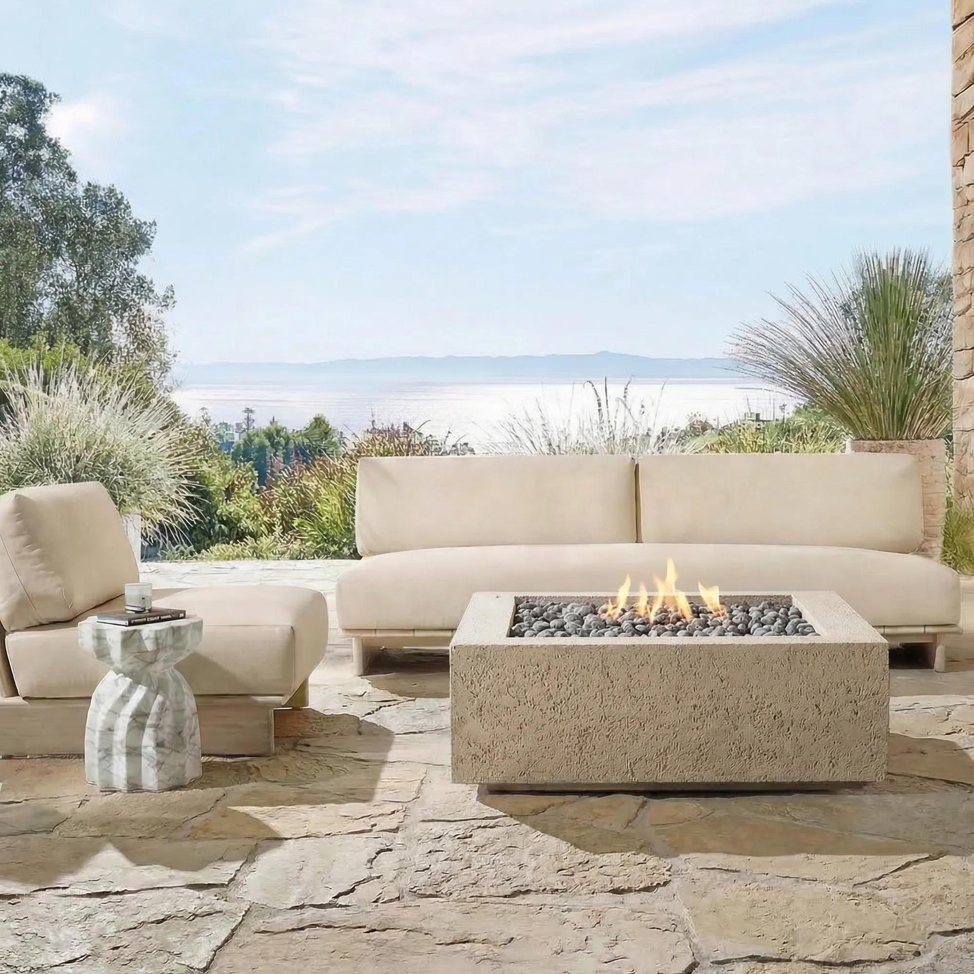 Livia Outdoor Sectional (37.8"-136") - Taupe
