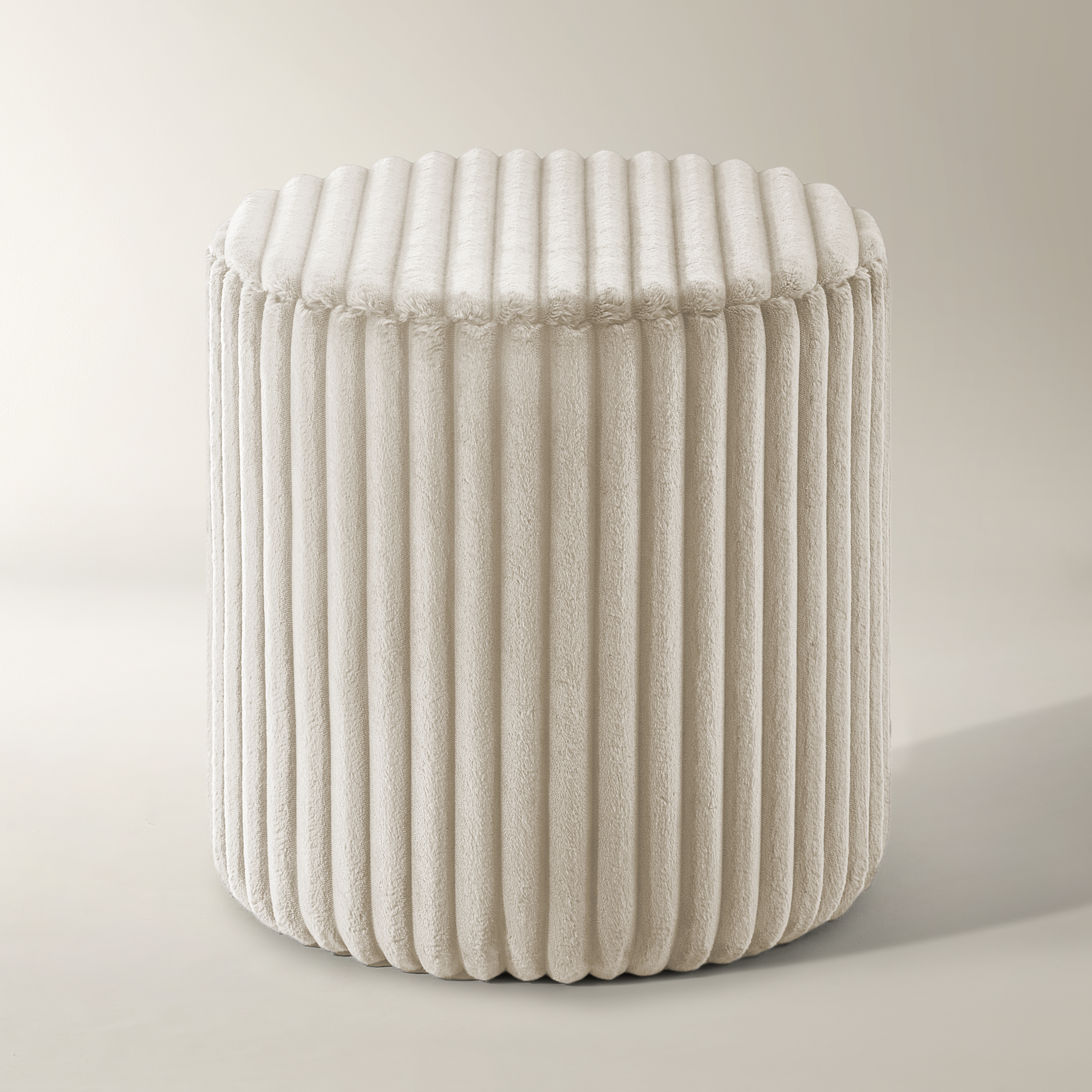 Fleece Stool - Ivory
