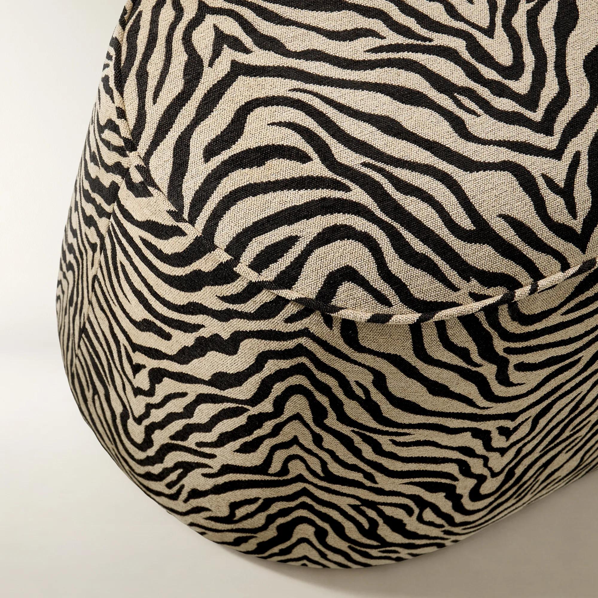 Avery Zebra Performance Chenille Stool