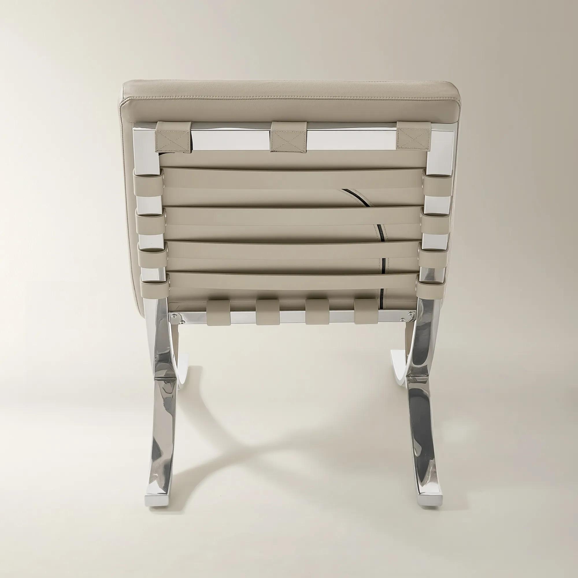 Mila Genuine Leather Chaise Lounge Chair