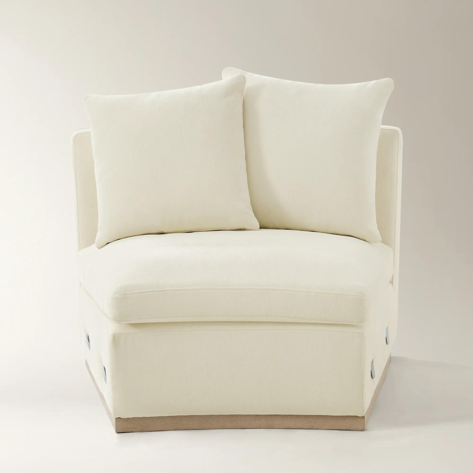 Stria Cloud Velvet Armless Chair | Z Gallerie