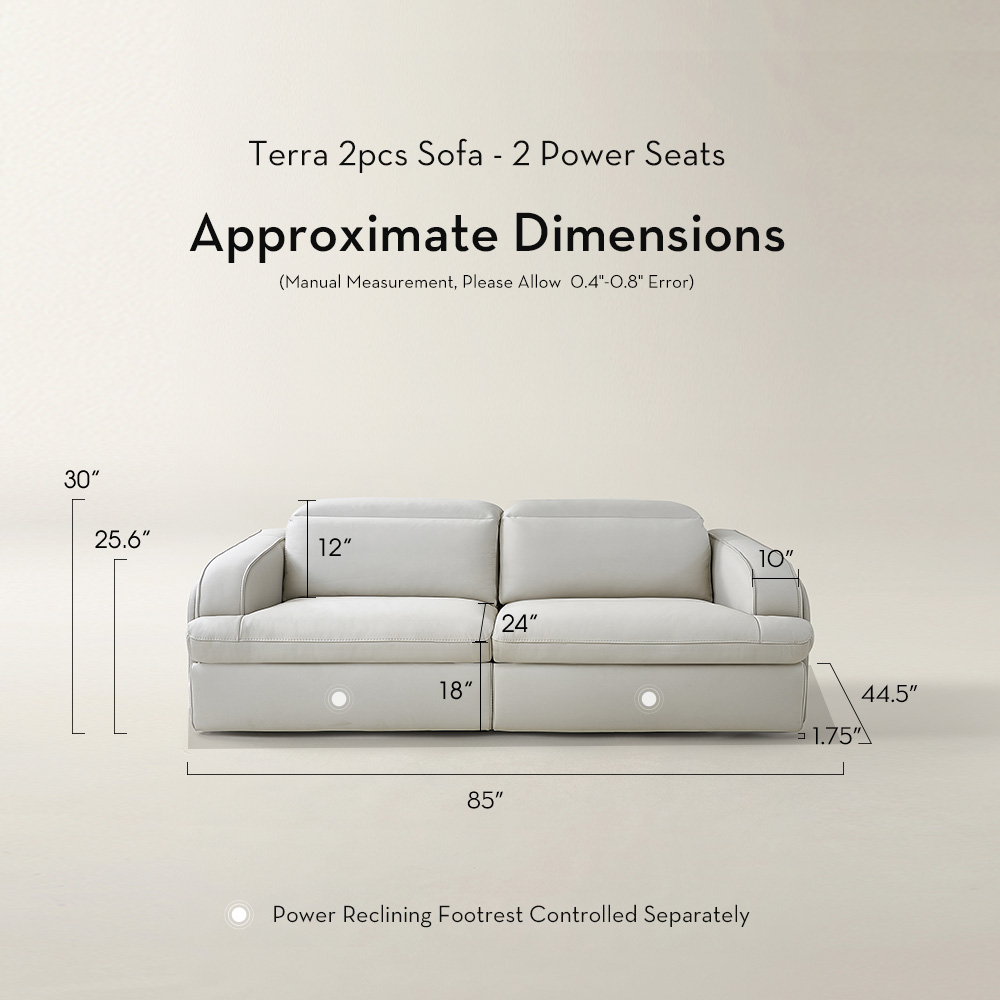 Terra 2 PC Loveseat -White