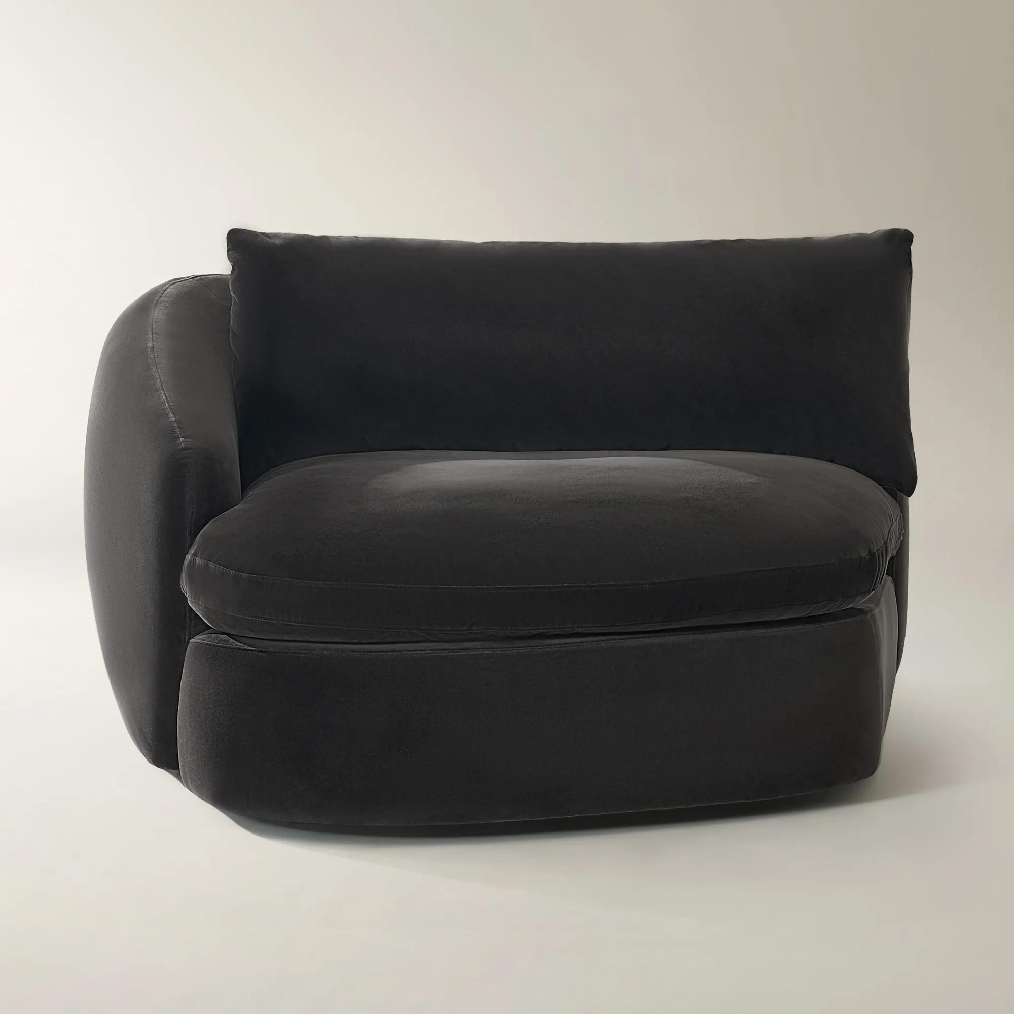 Sabrina Velvet Components (40"-58.7") - Charcoal