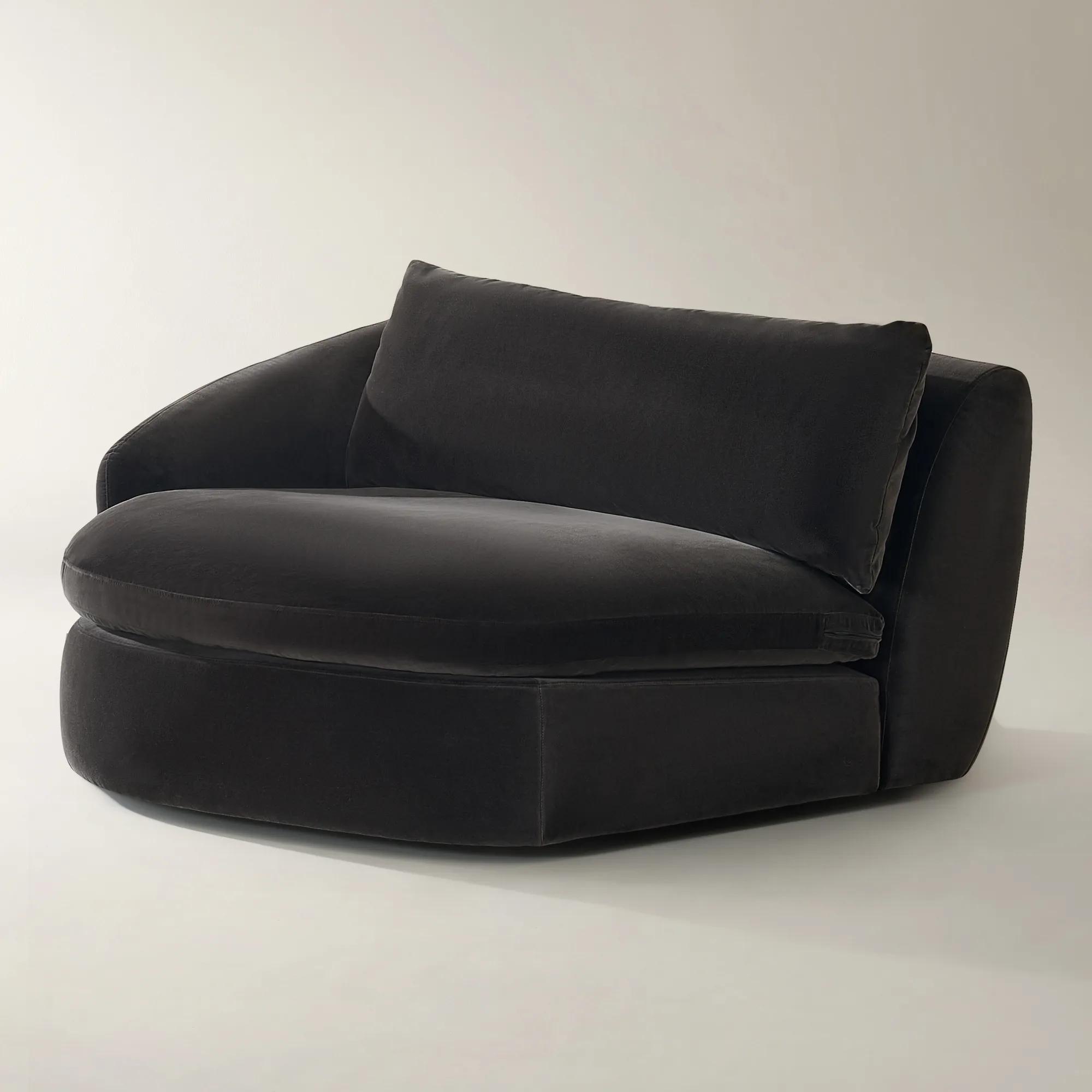 Sabrina Velvet Components (40"-58.7") - Charcoal
