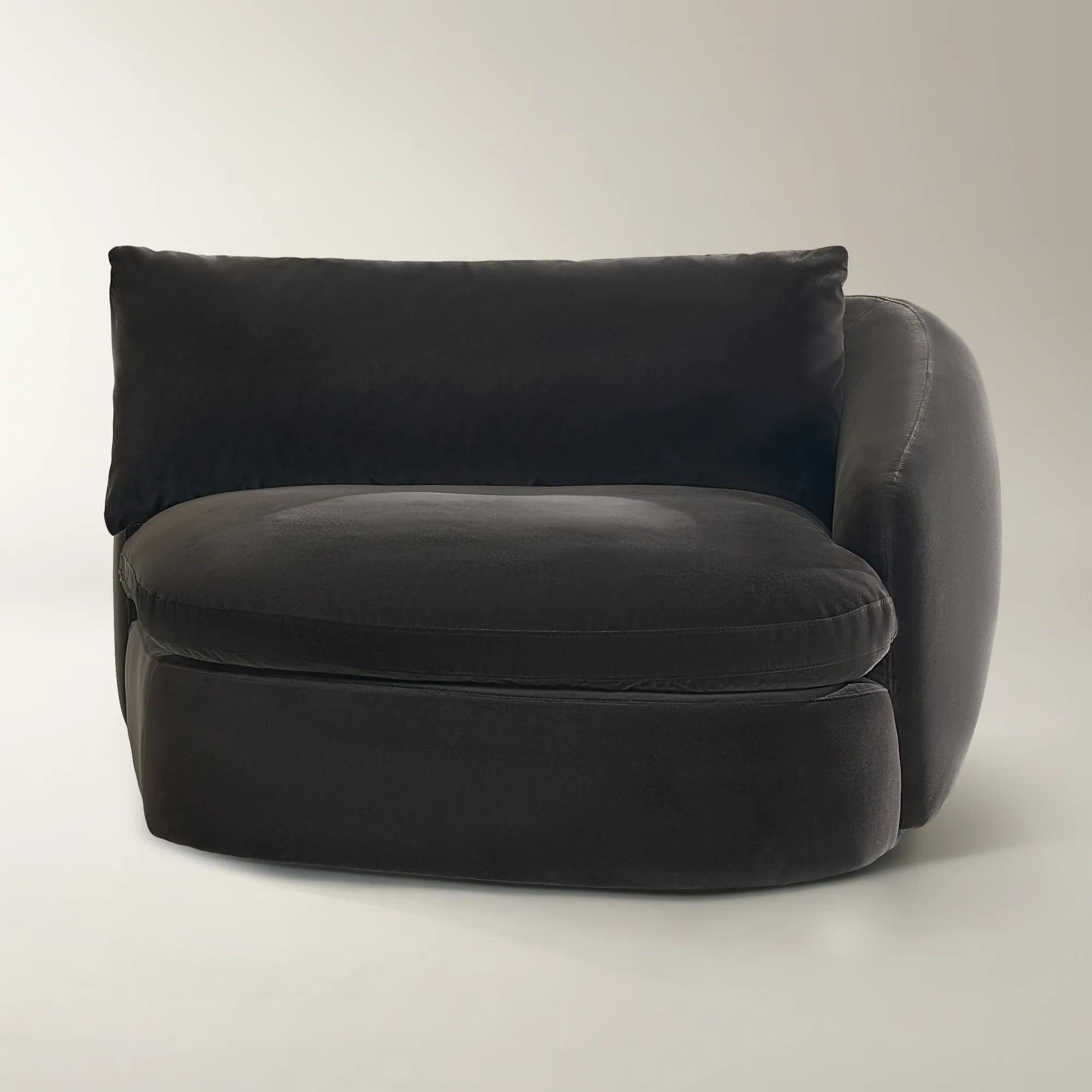 Sabrina Velvet Components (40"-58.7") - Charcoal